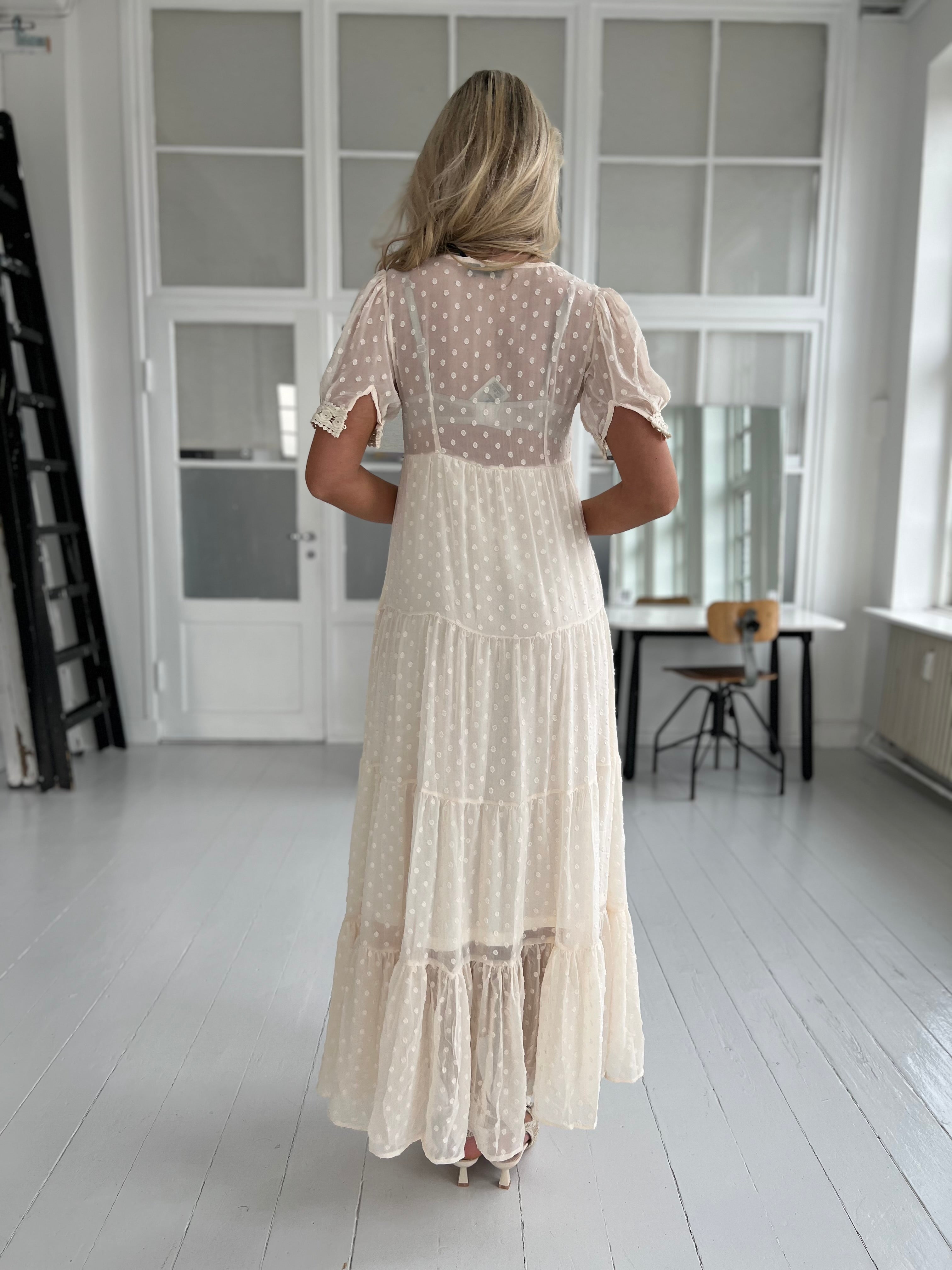 Lily McBee dot dress - beige