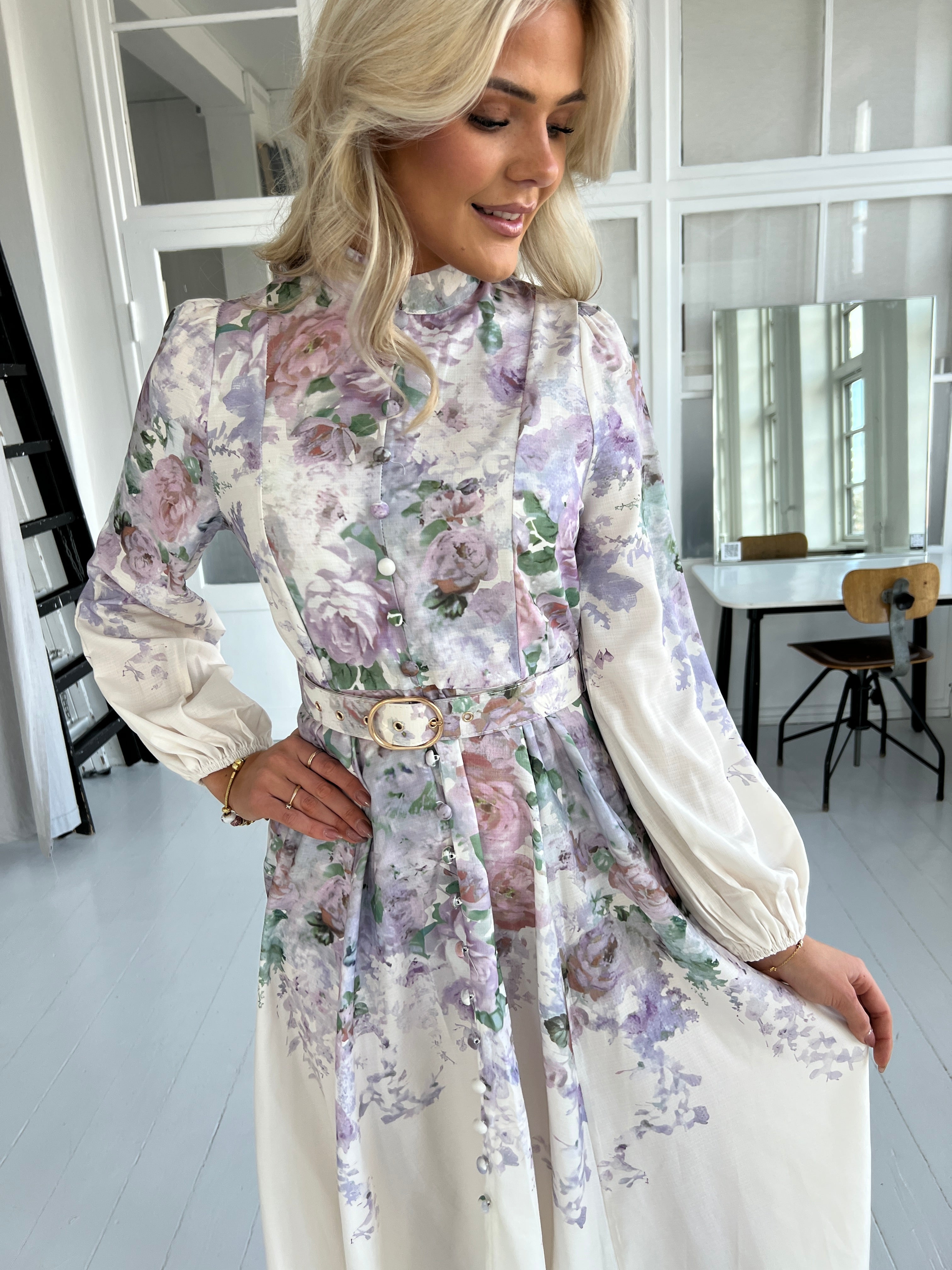 Flam purple blossom dress