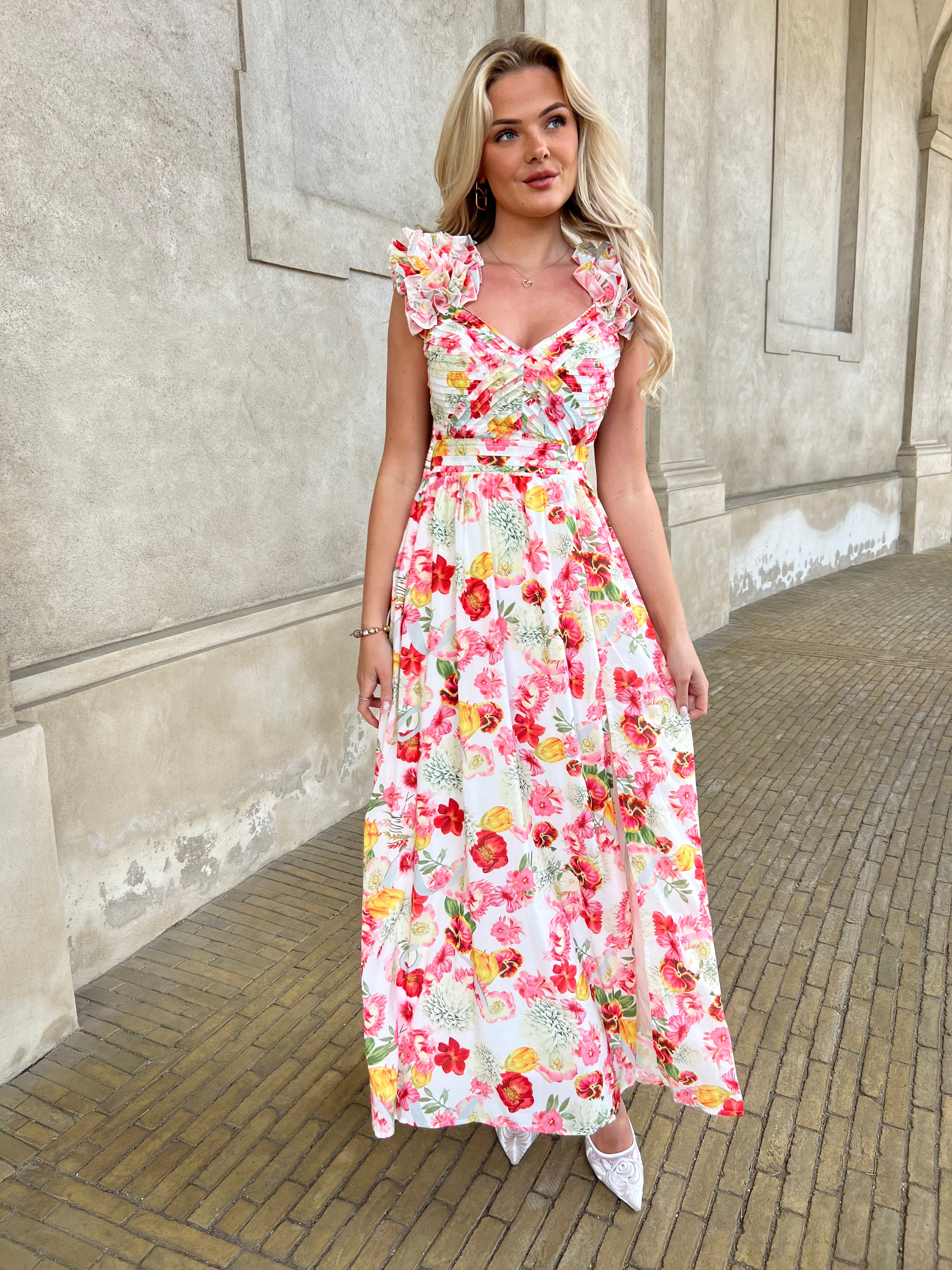 Flam Orange Flower dress