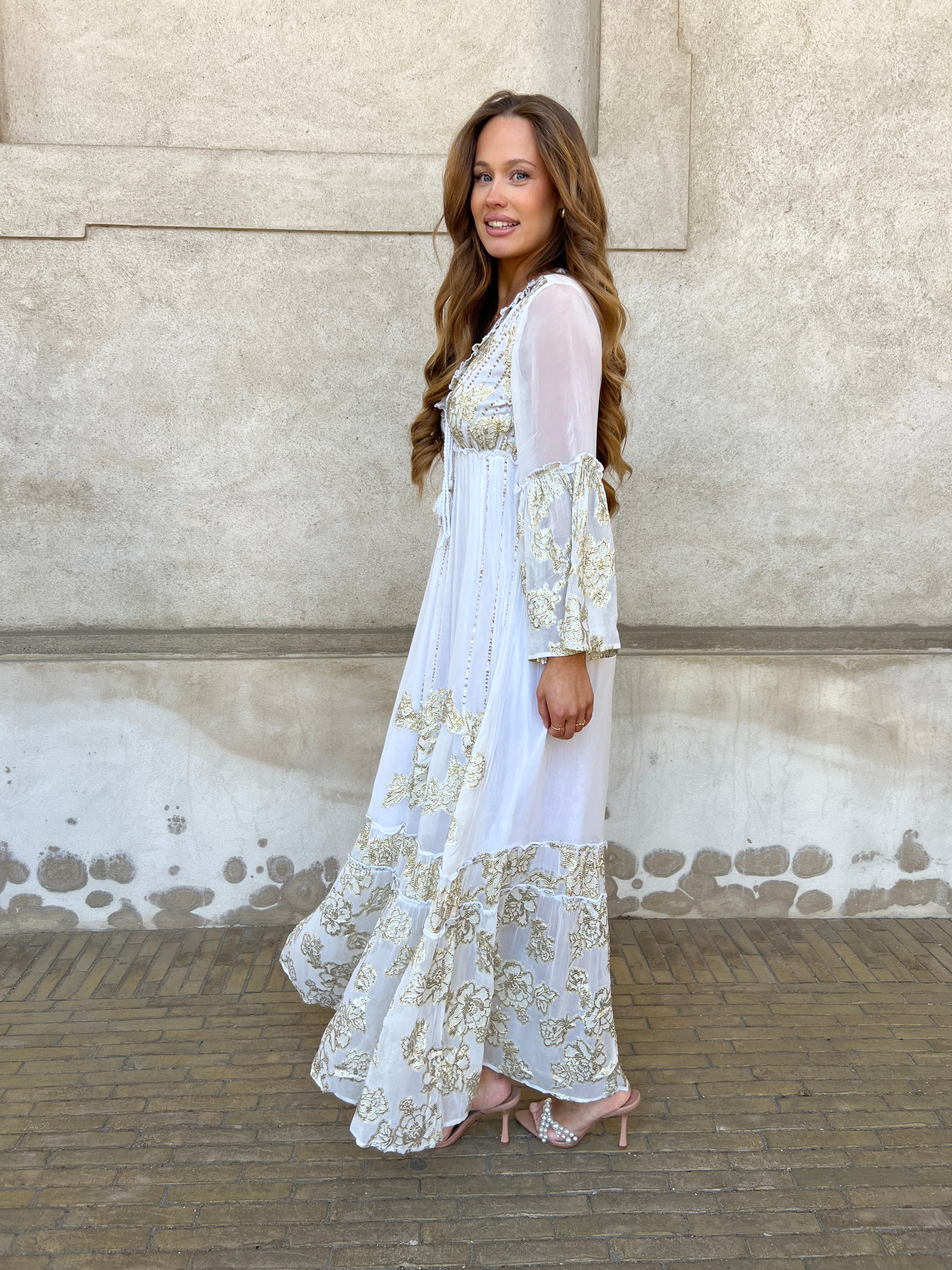 GD golden days white bohemian dress