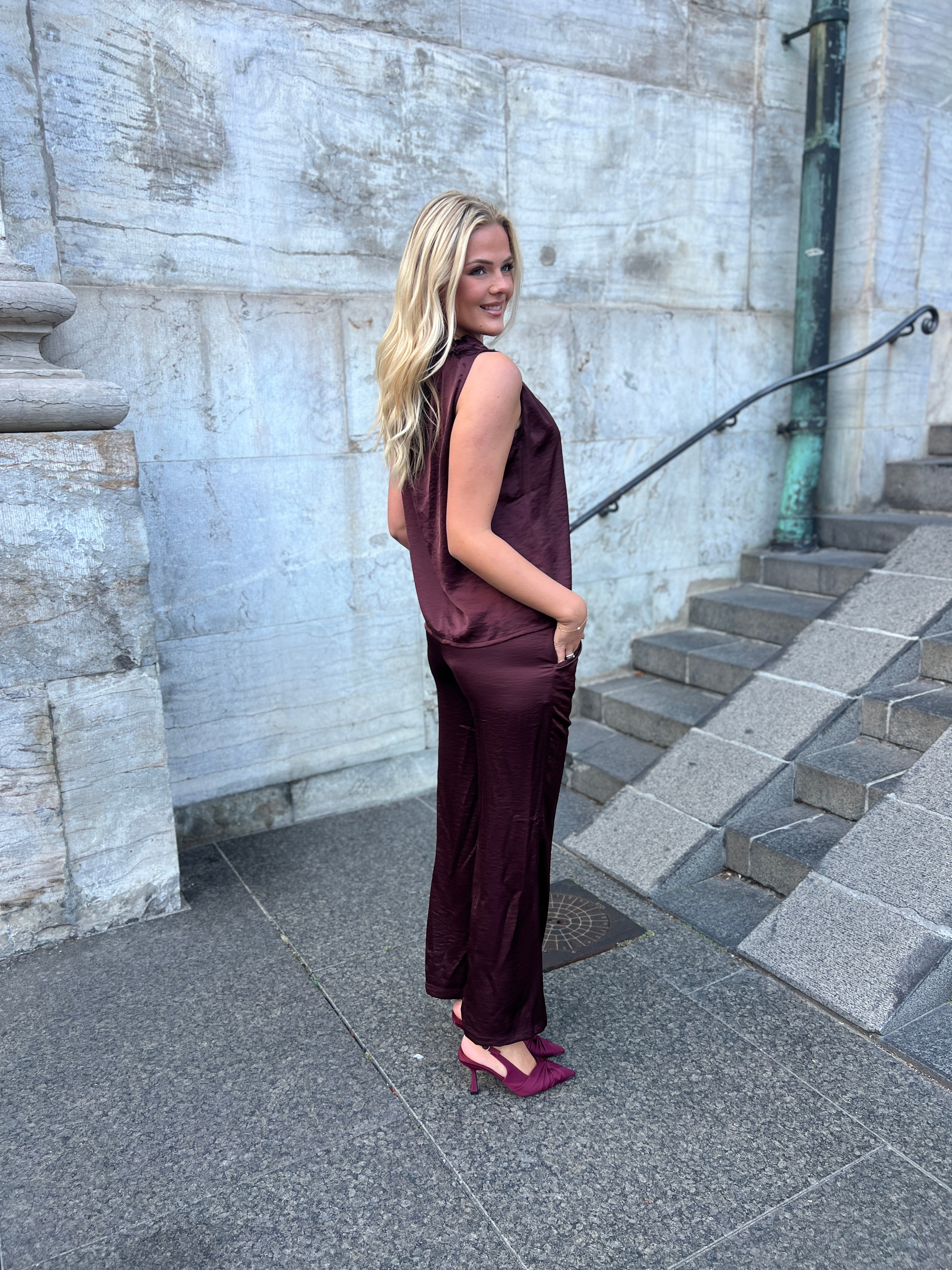 Continue - Bukser - Roberta bordeaux fra webshoppen Aaberg Copenhagen