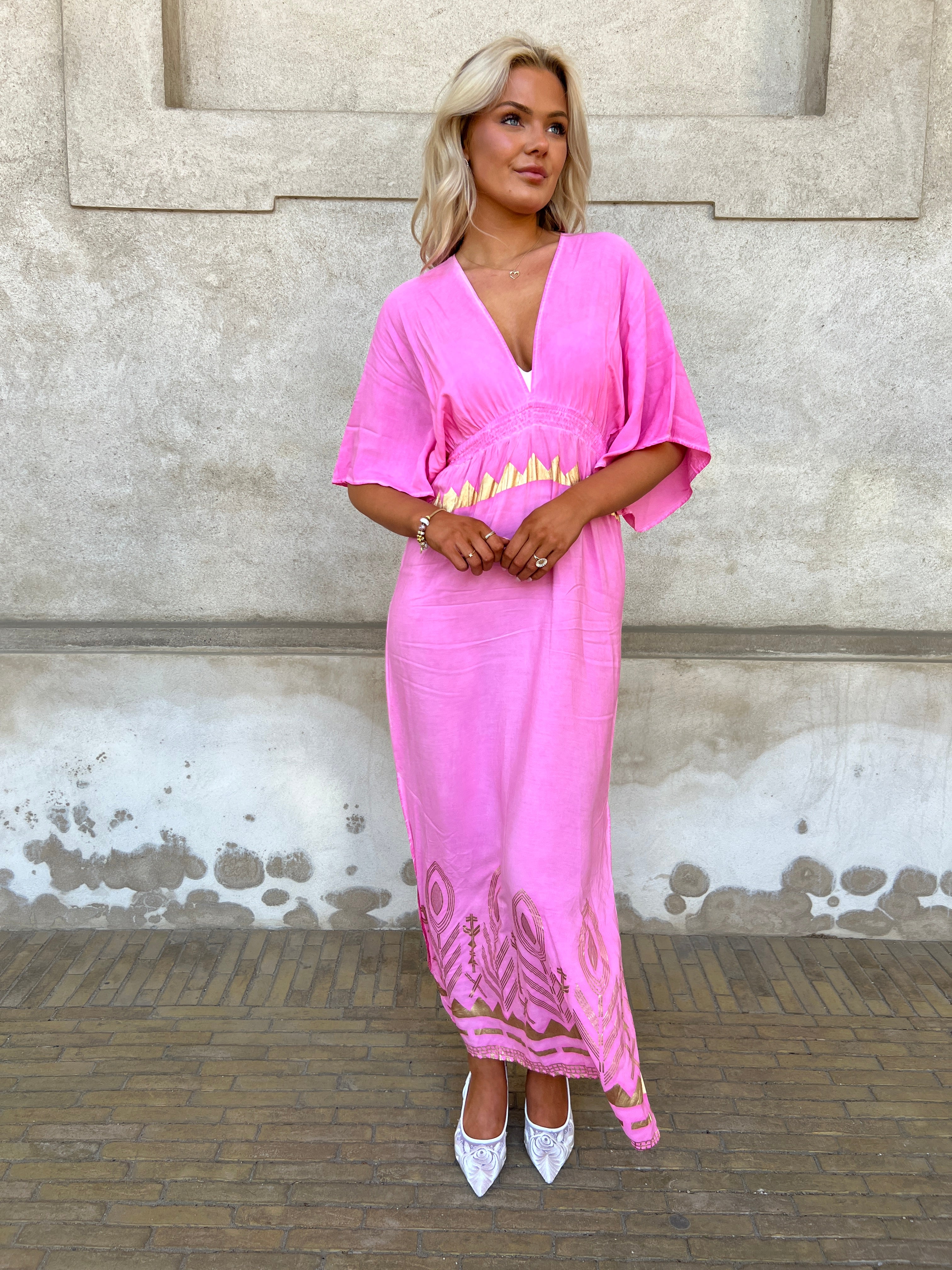 Last queen pink beach dress