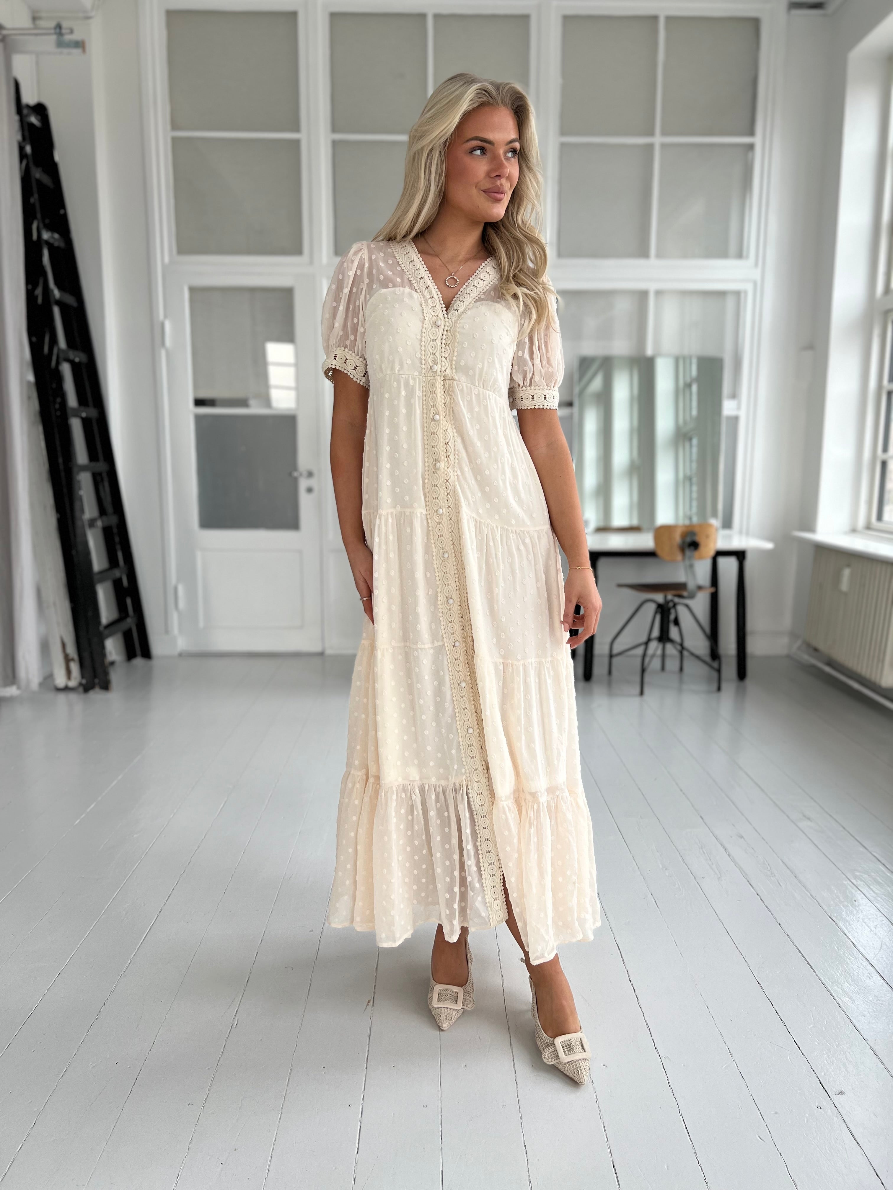 Lily McBee dot dress - beige