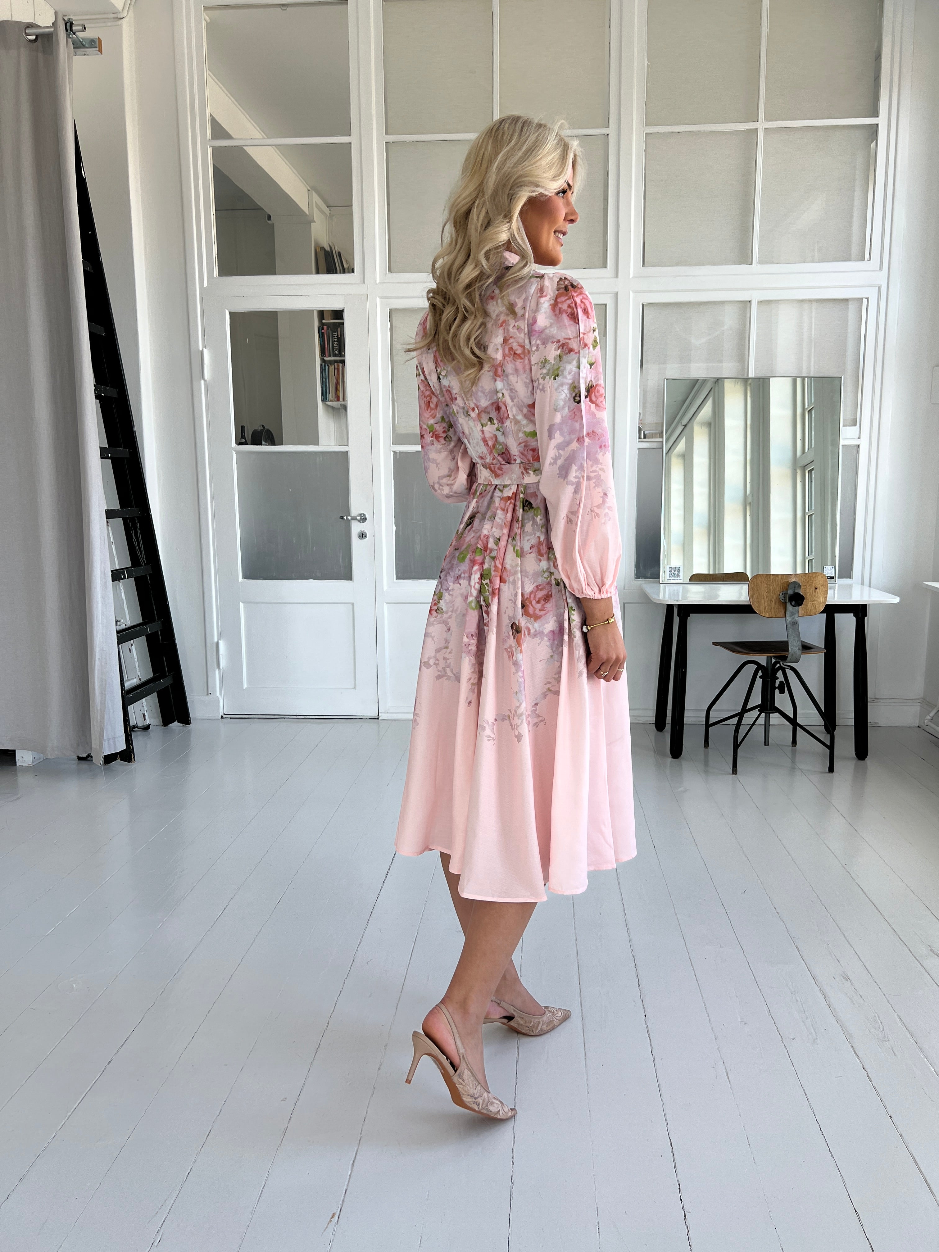 Flam pink blossom dress