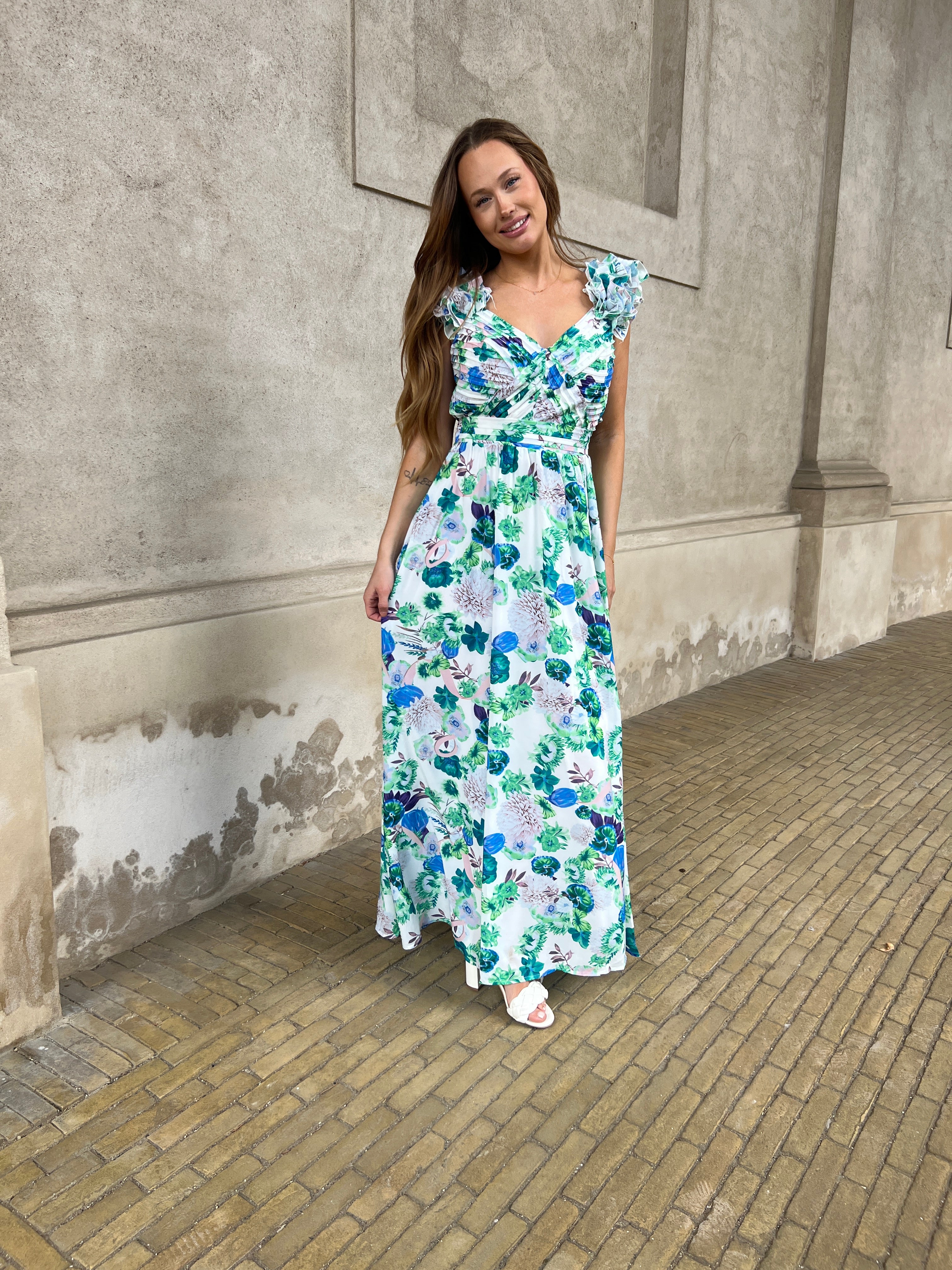 Flam Green Flower dress