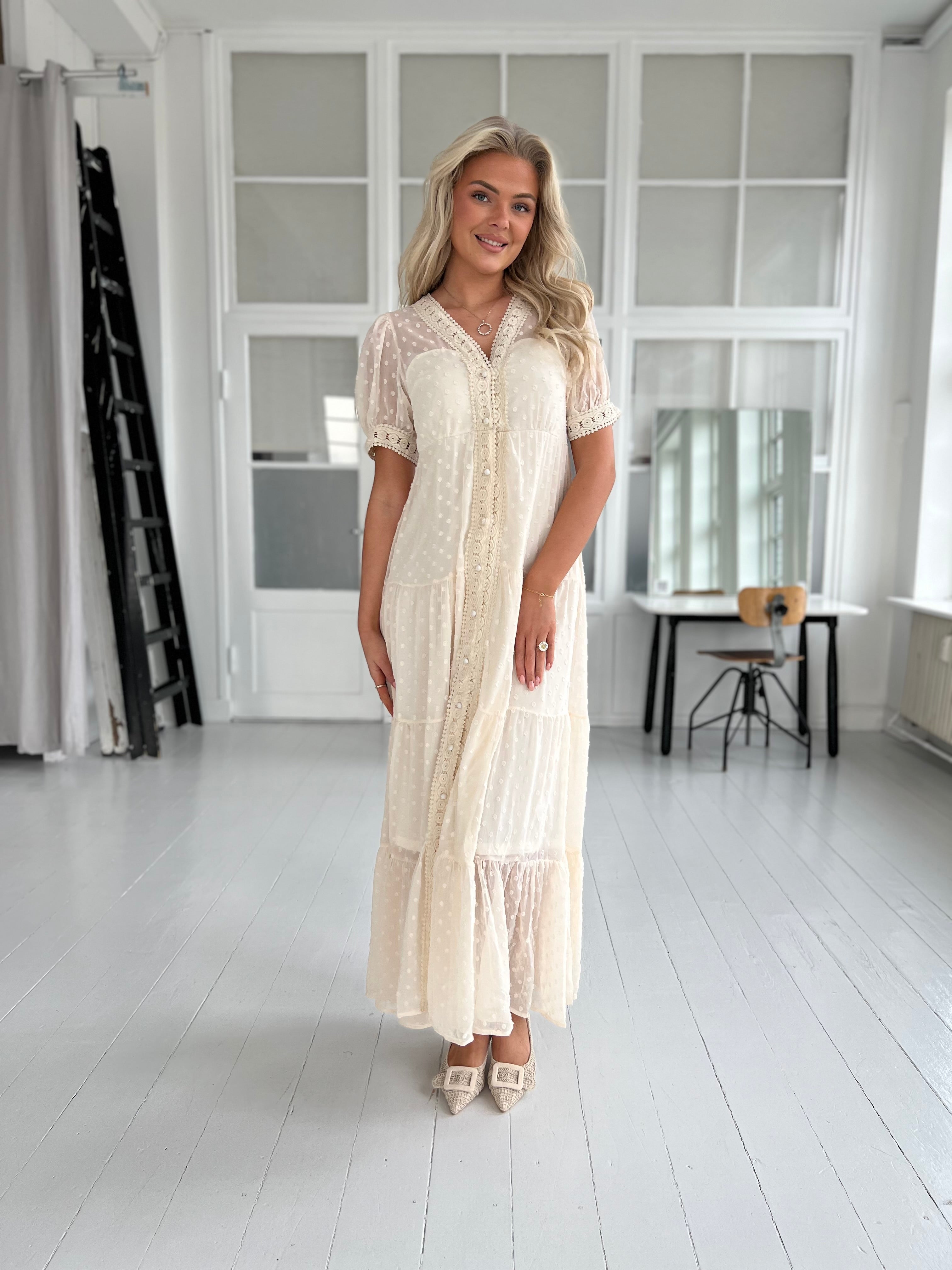 Lily McBee dot dress - beige