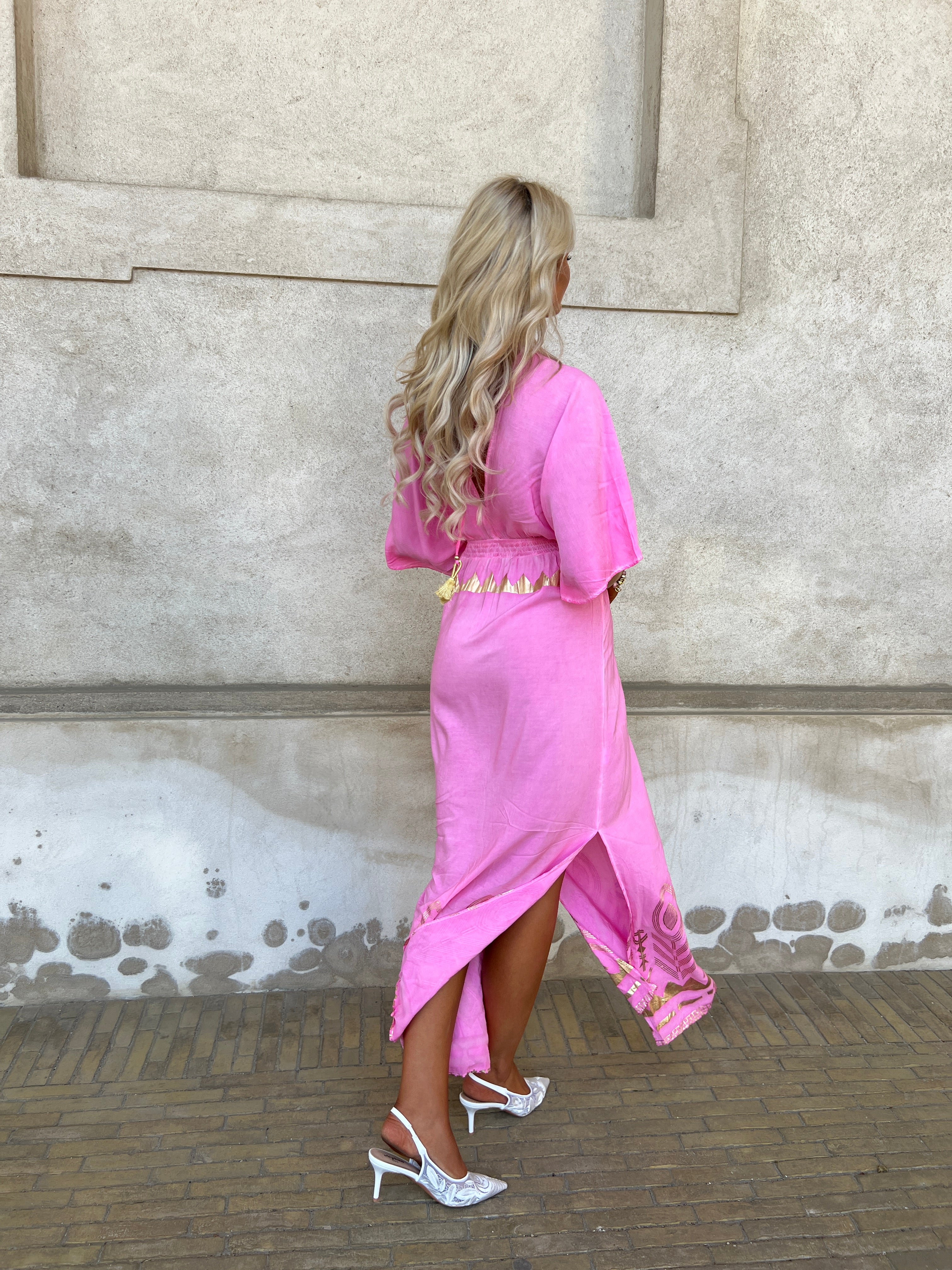 Last queen pink beach dress