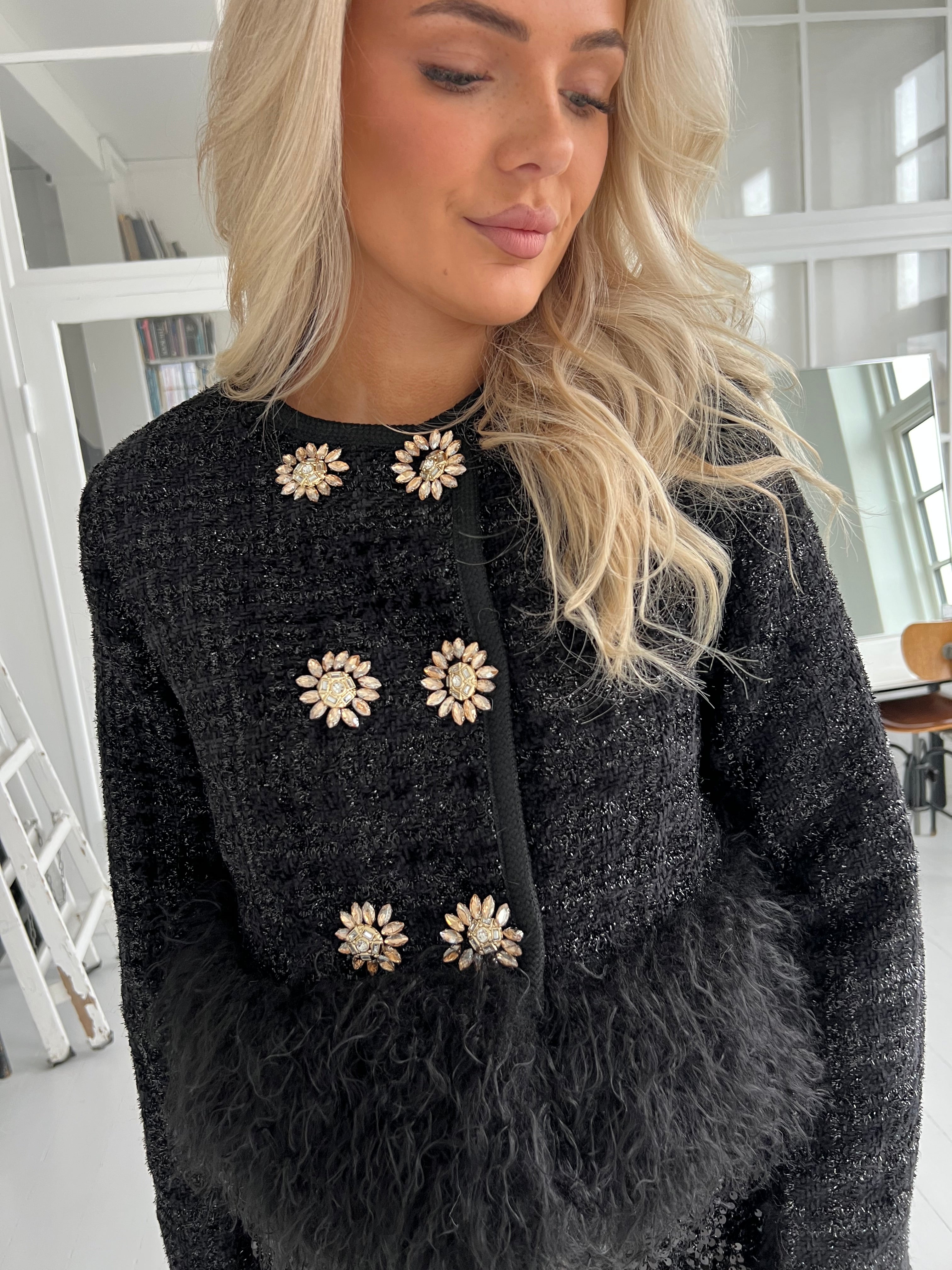 Azaka black boucle jacket