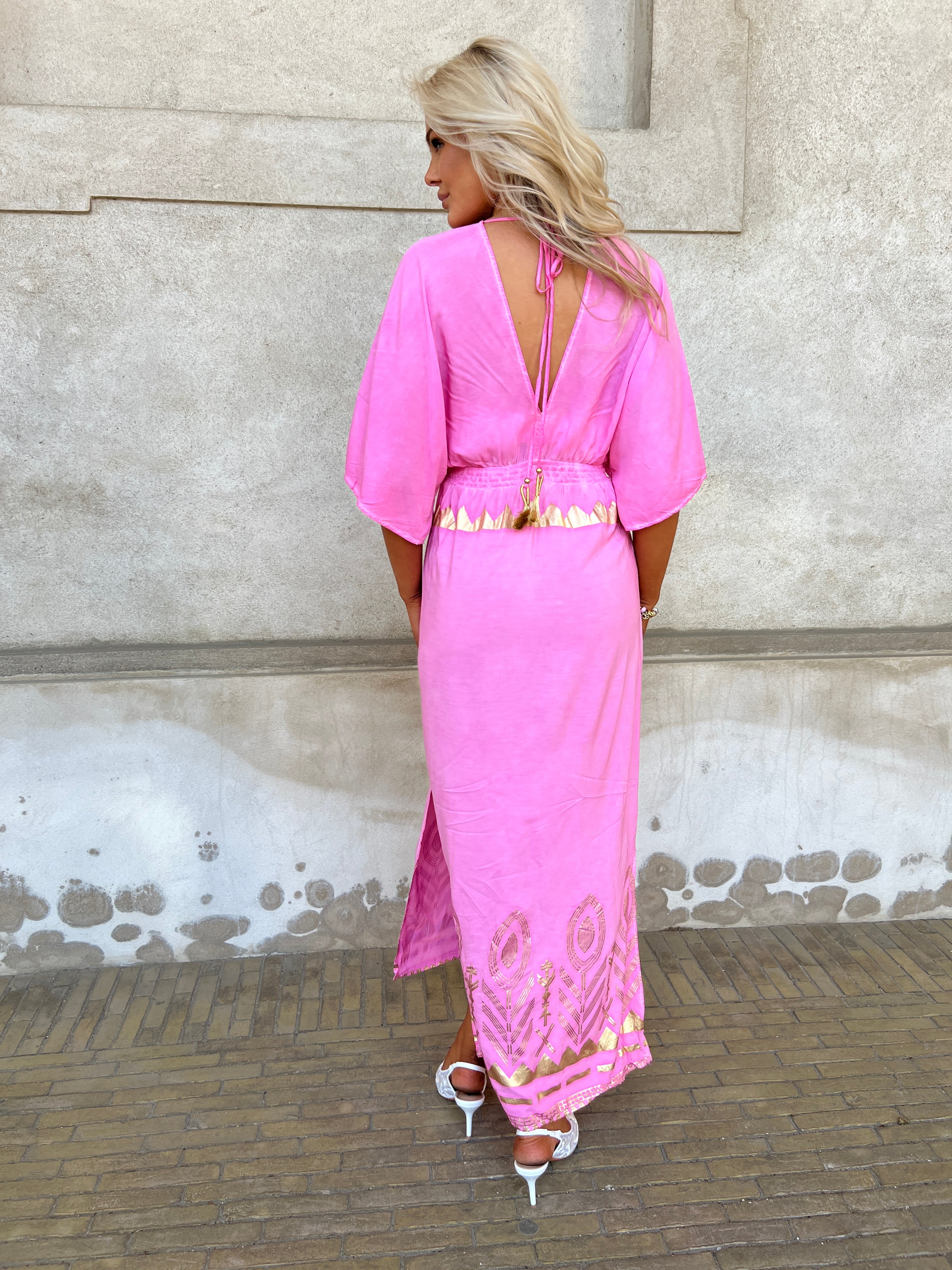 Last queen pink beach dress