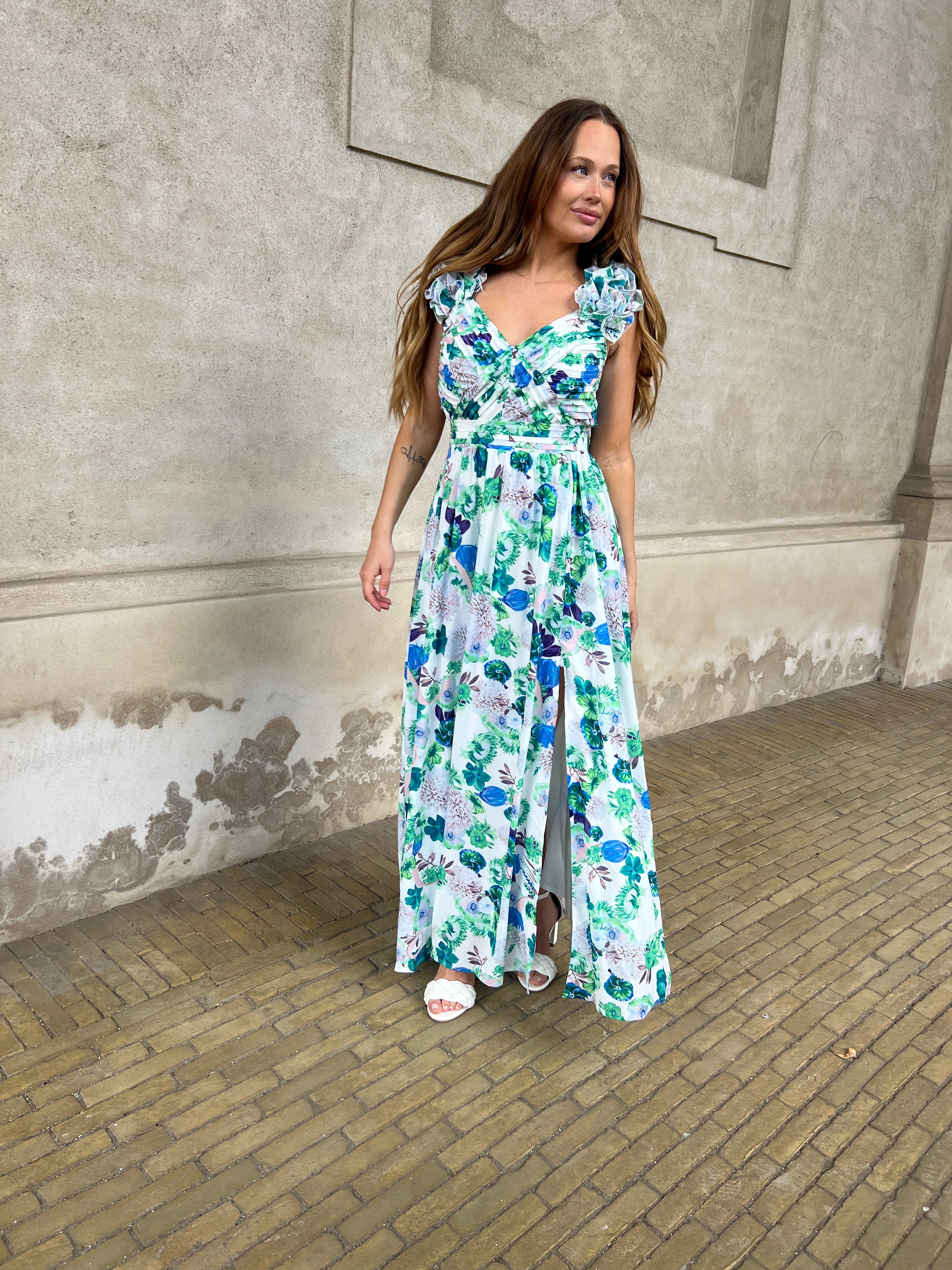 Flam Green Flower dress