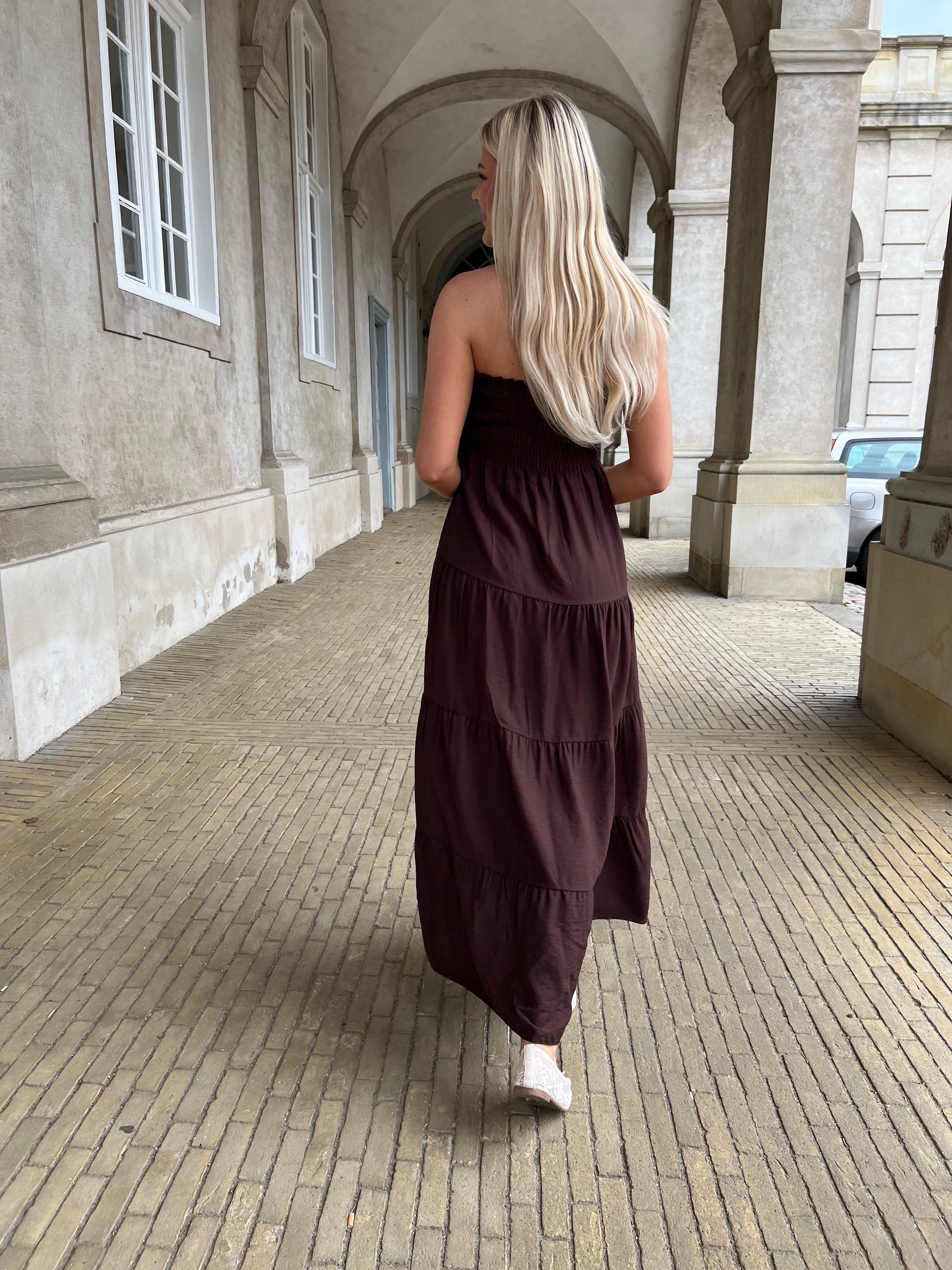 Syma coffe summer dress