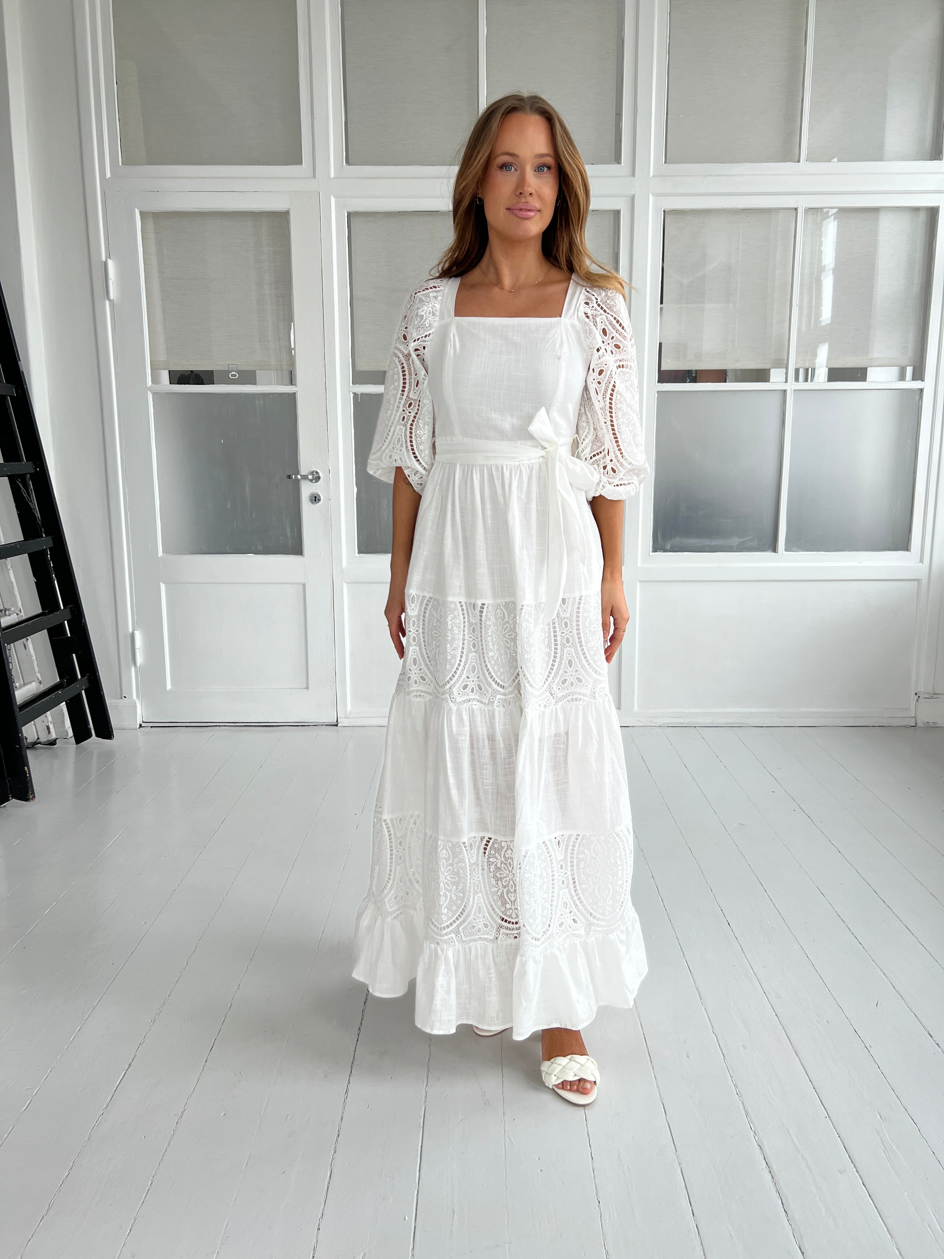 Flam White Bohemian dress