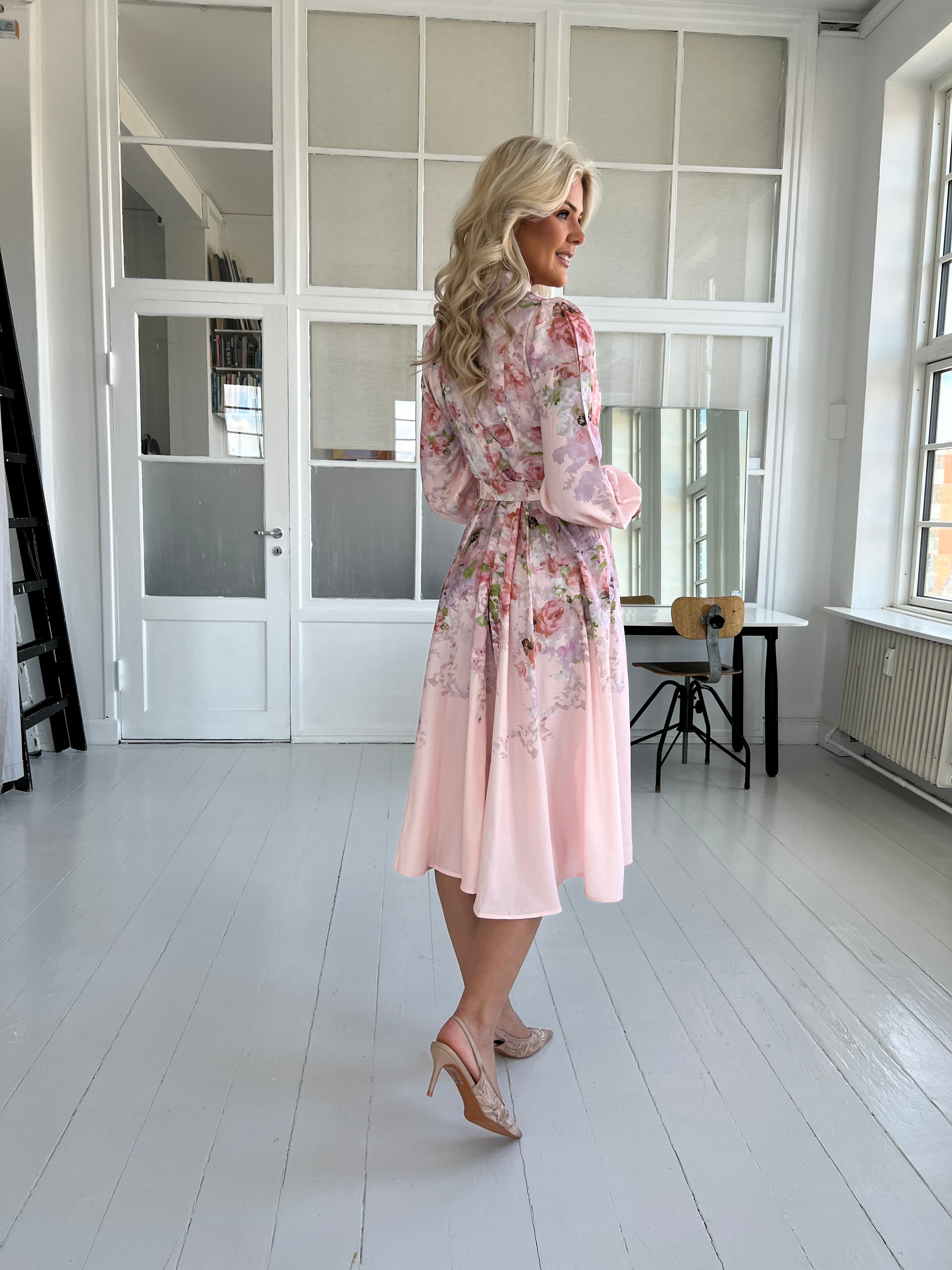 Flam pink blossom dress