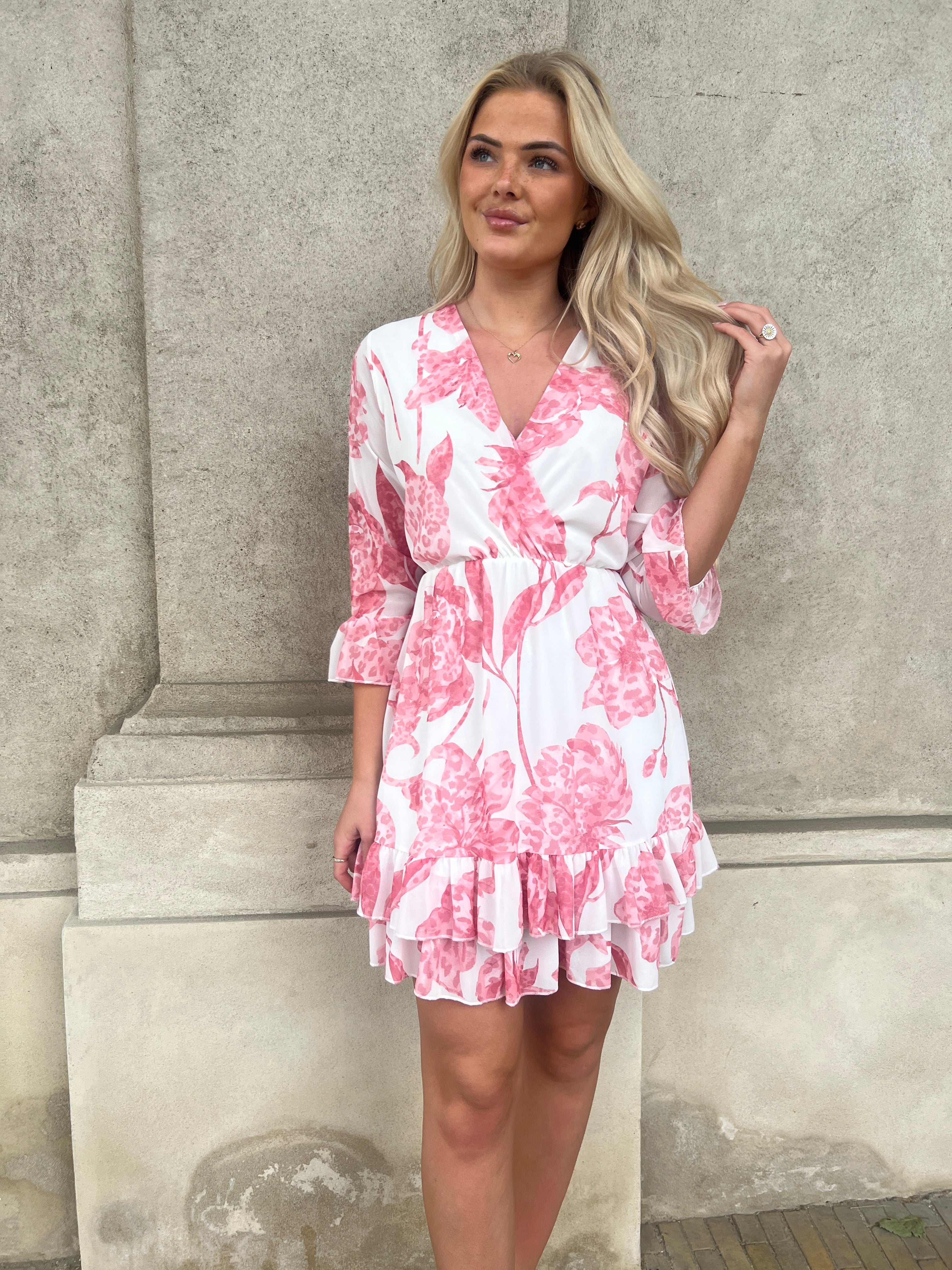 Estee ruffle flower dress