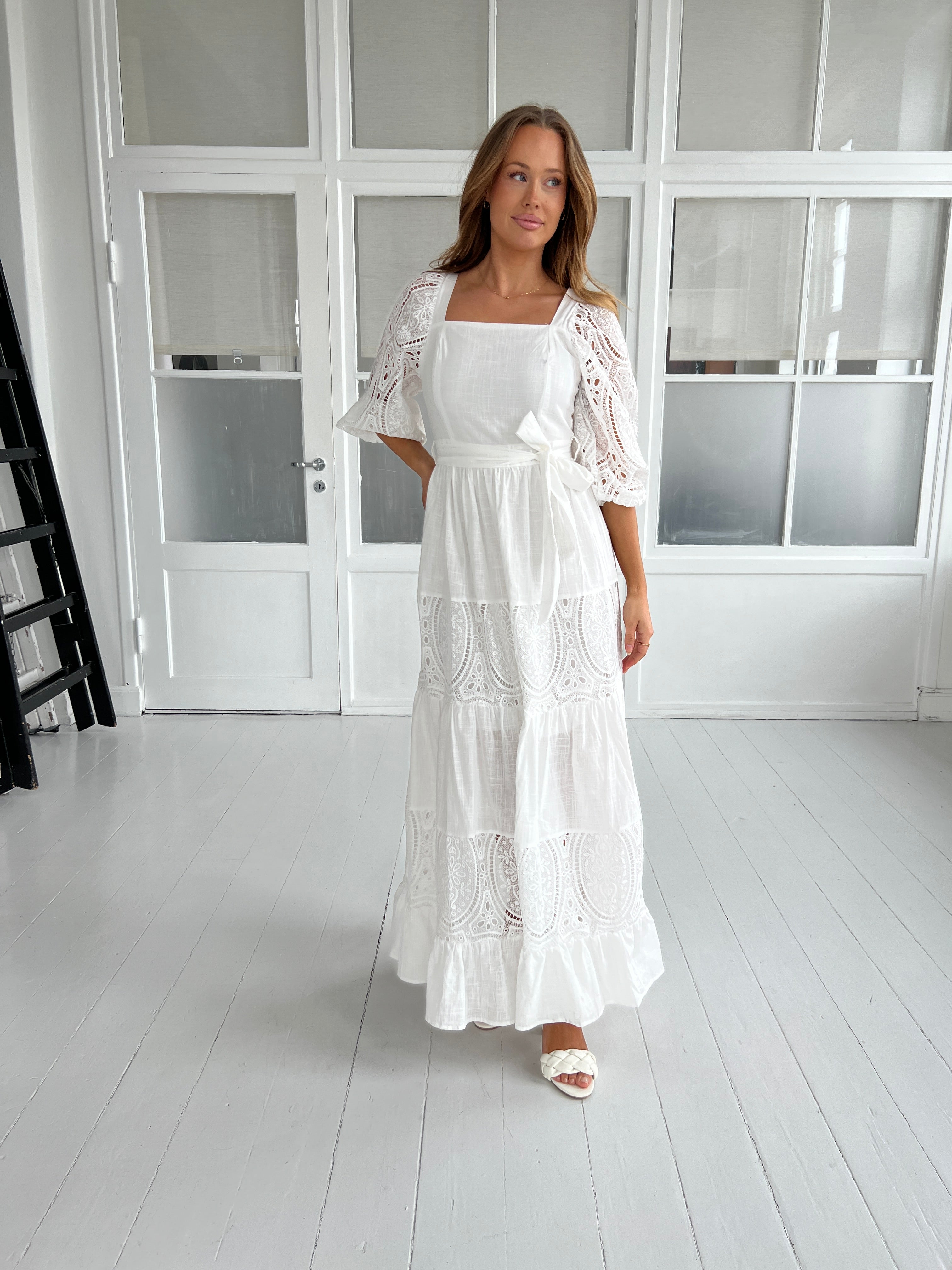 Flam White Bohemian dress