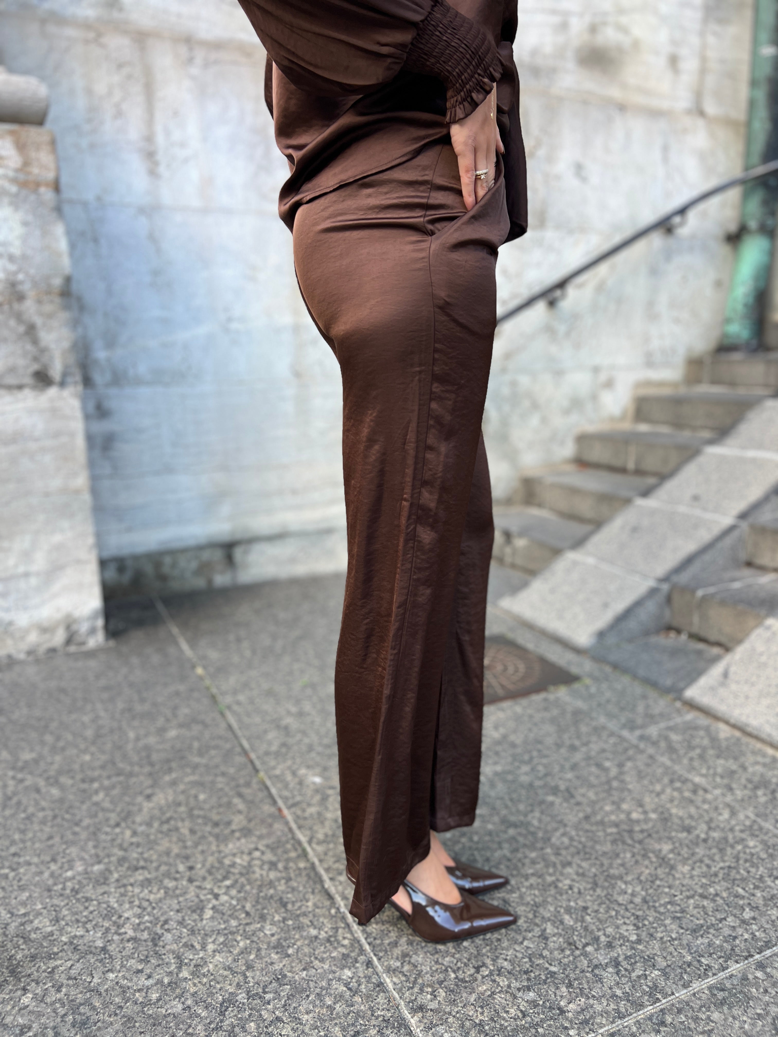 Continue choko satin pants - Åberg Copenhagen