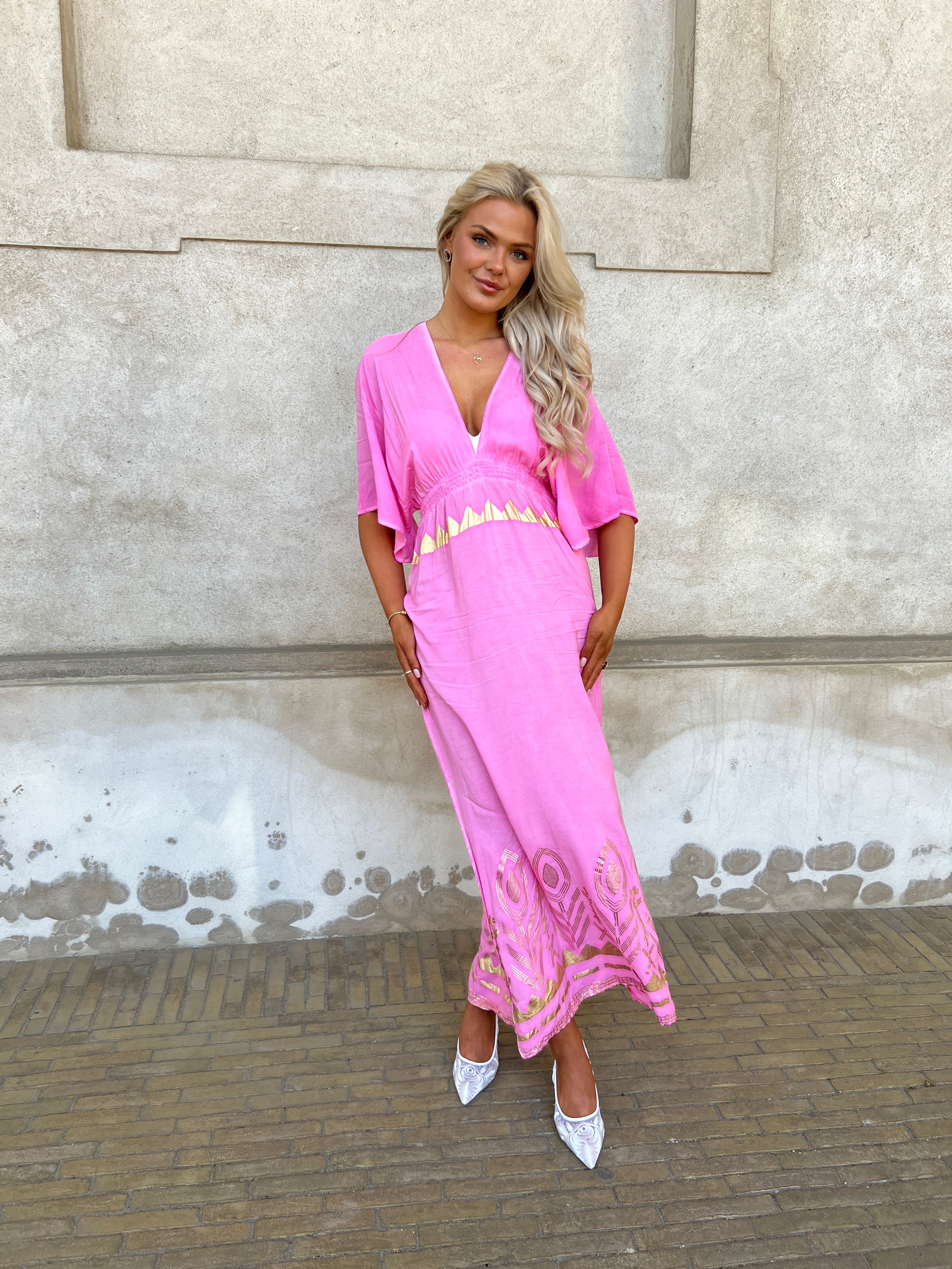 Last queen pink beach dress