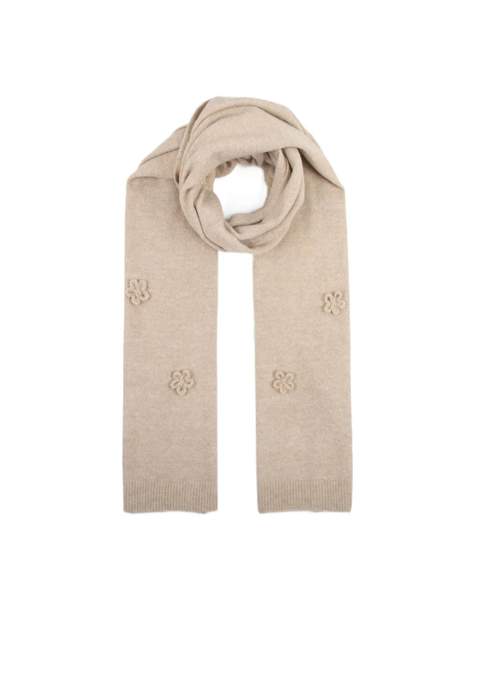 Alma beige Bloom tørklæde fra webshoppen Aaberg Copenhagen
