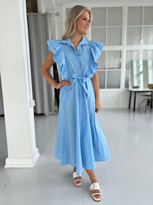 Cherry blue cotton dress (1981)