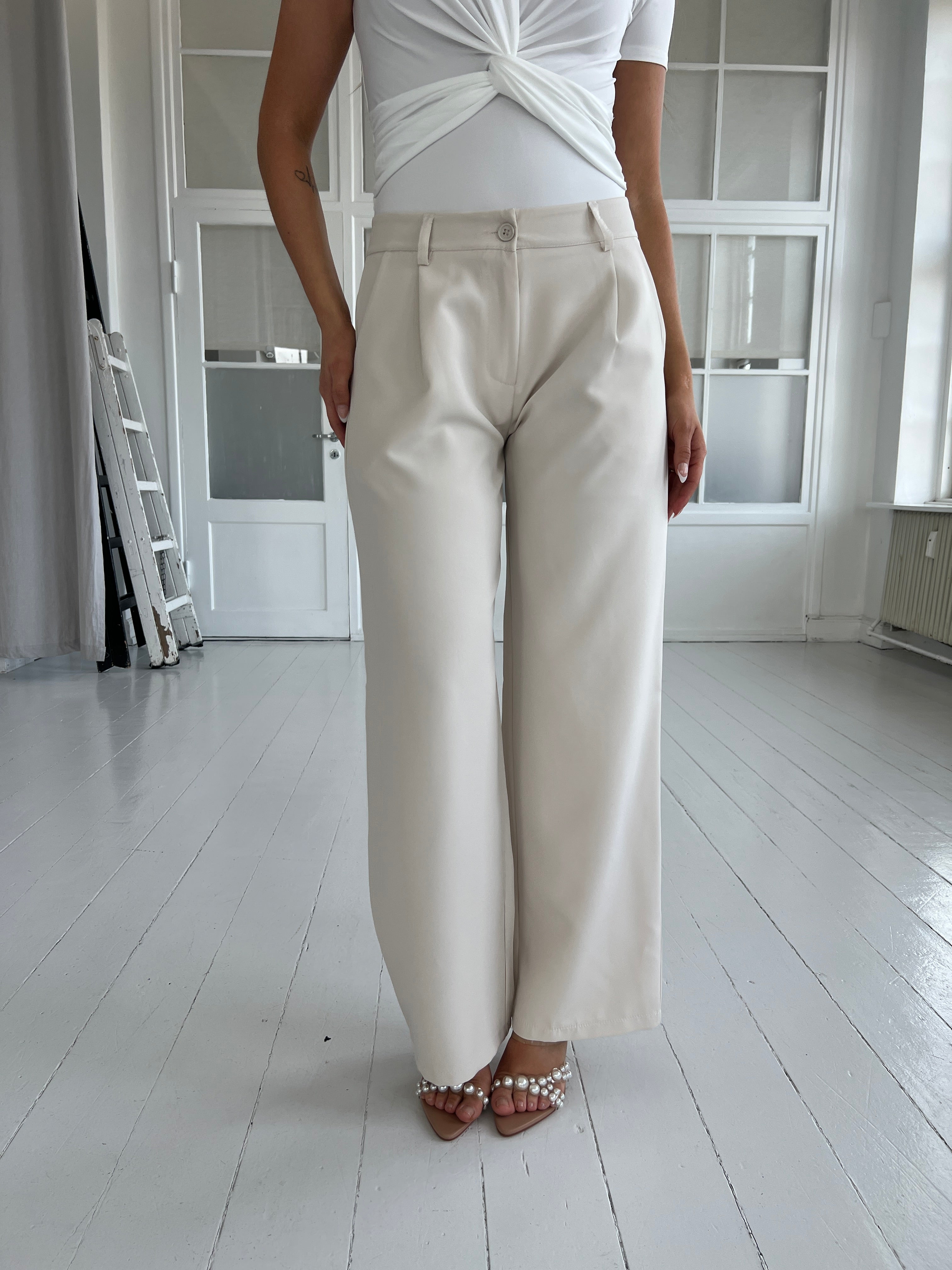 Eight Luxe cream trousers