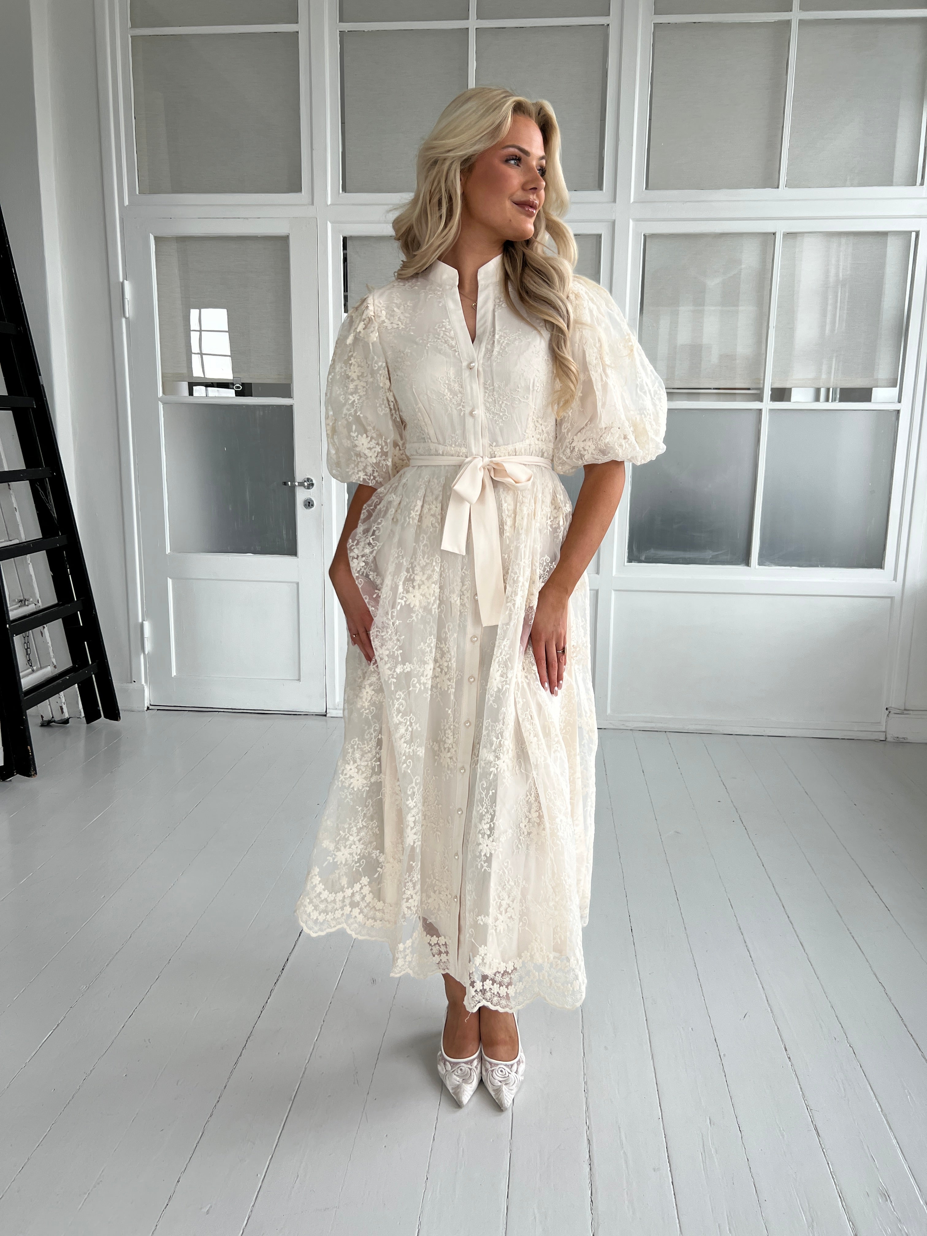 Azaka beige boho dress