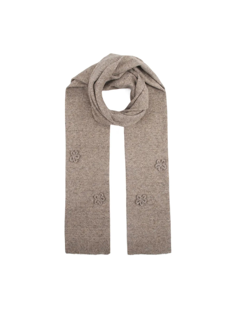 Alma taupe Bloom tørklæde fra webshoppen Aaberg Copenhagen