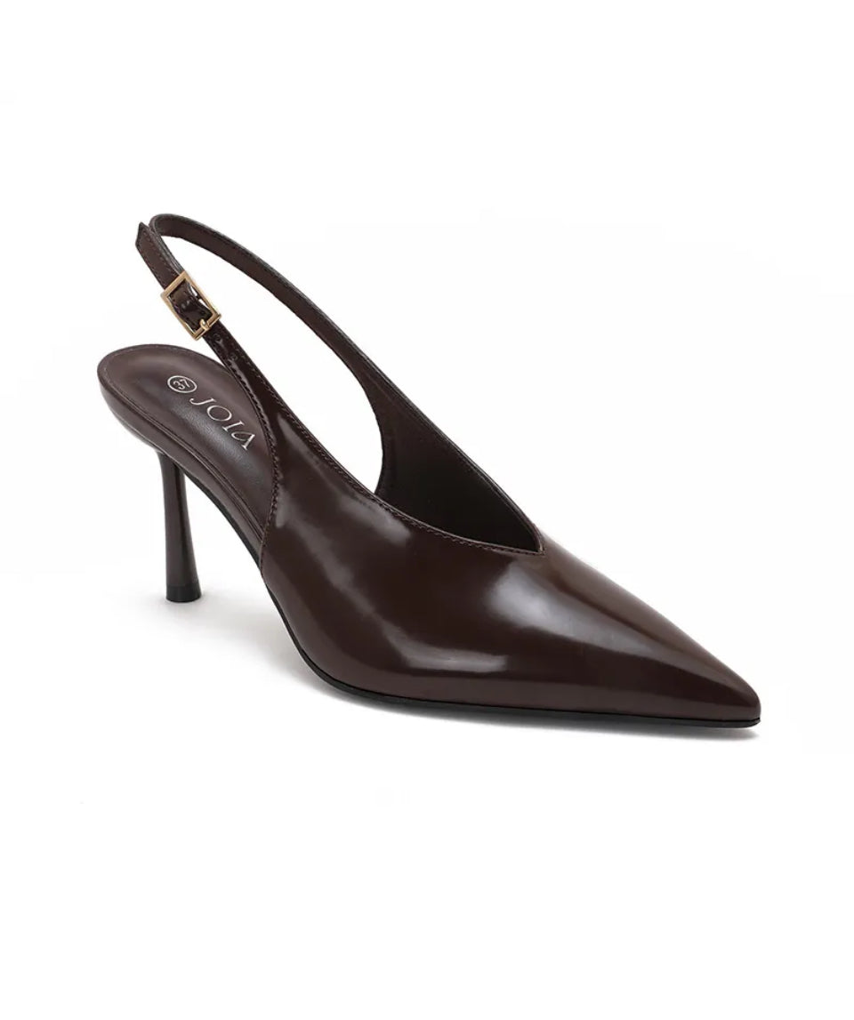 Joia dark brown heels fra webshoppen Aaberg Copenhagen