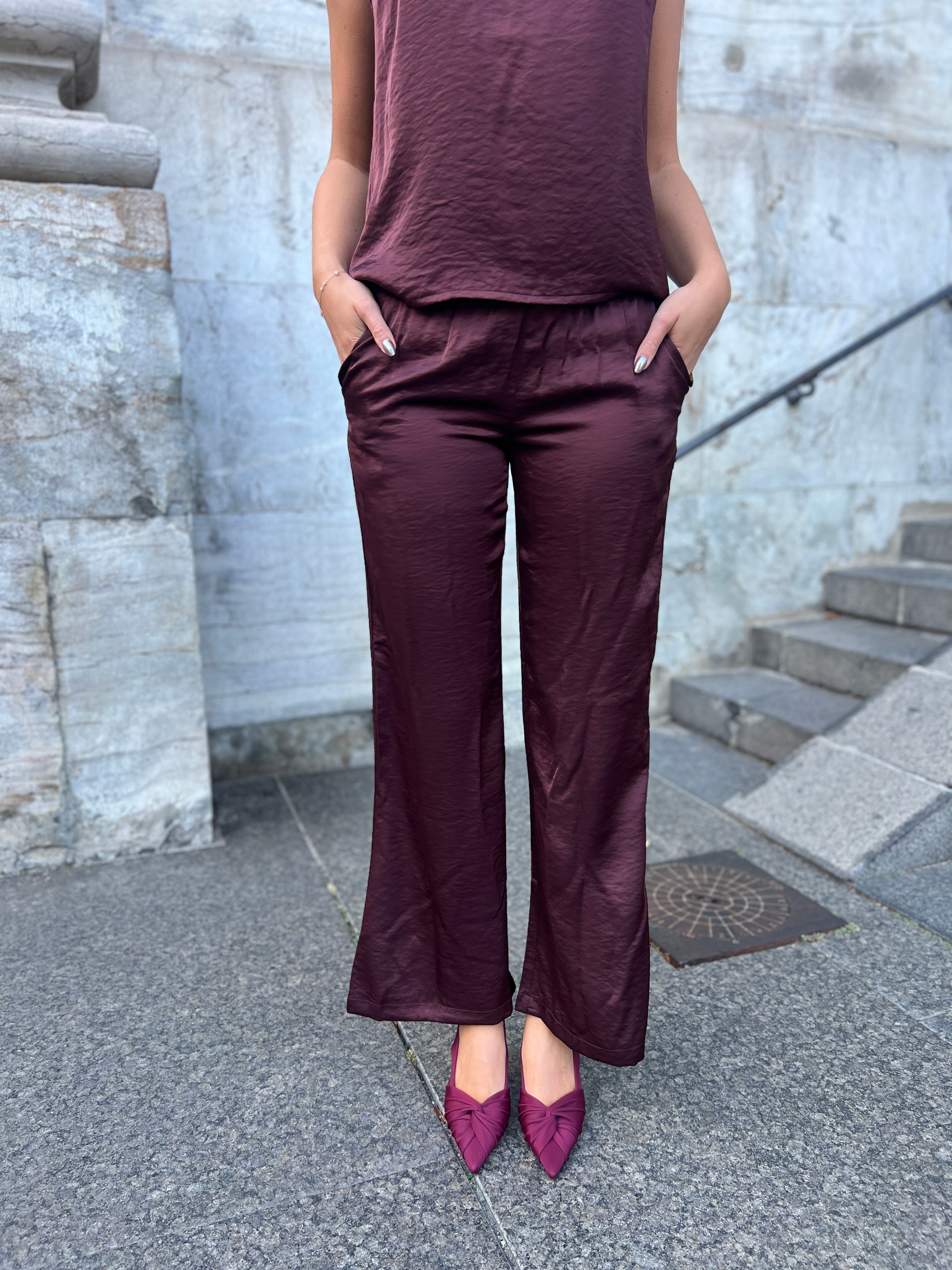 Continue - Bukser - Roberta bordeaux fra webshoppen Aaberg Copenhagen