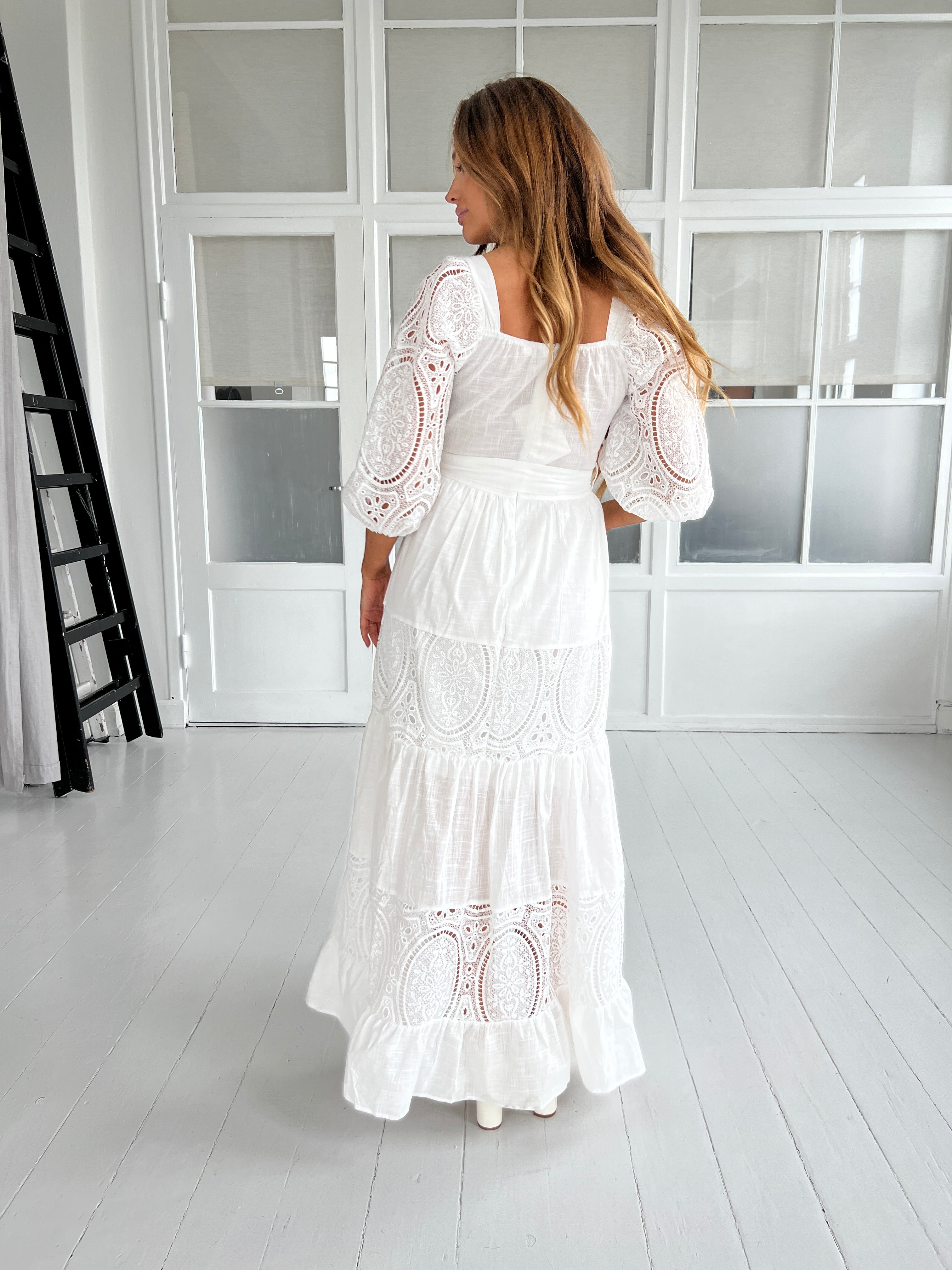 Flam White Bohemian dress
