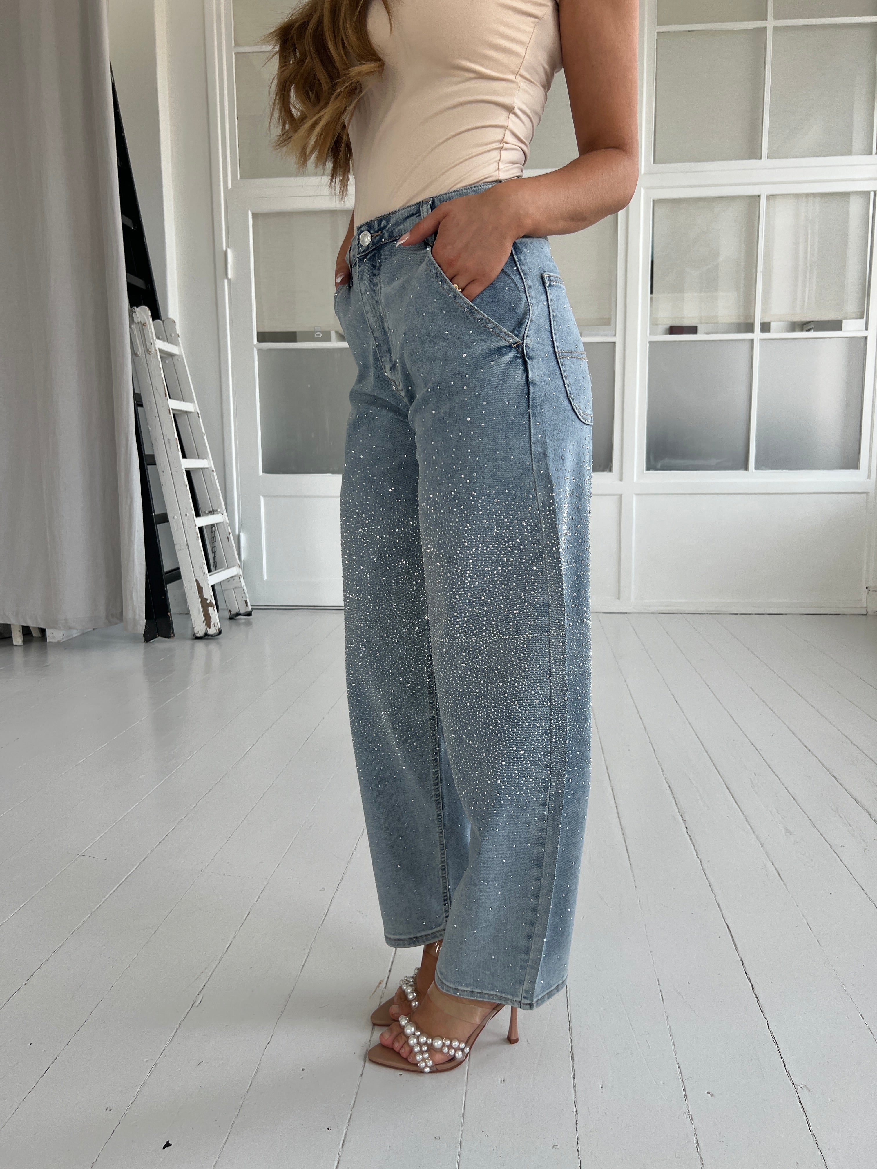 Laulia ballon rhinestone jeans