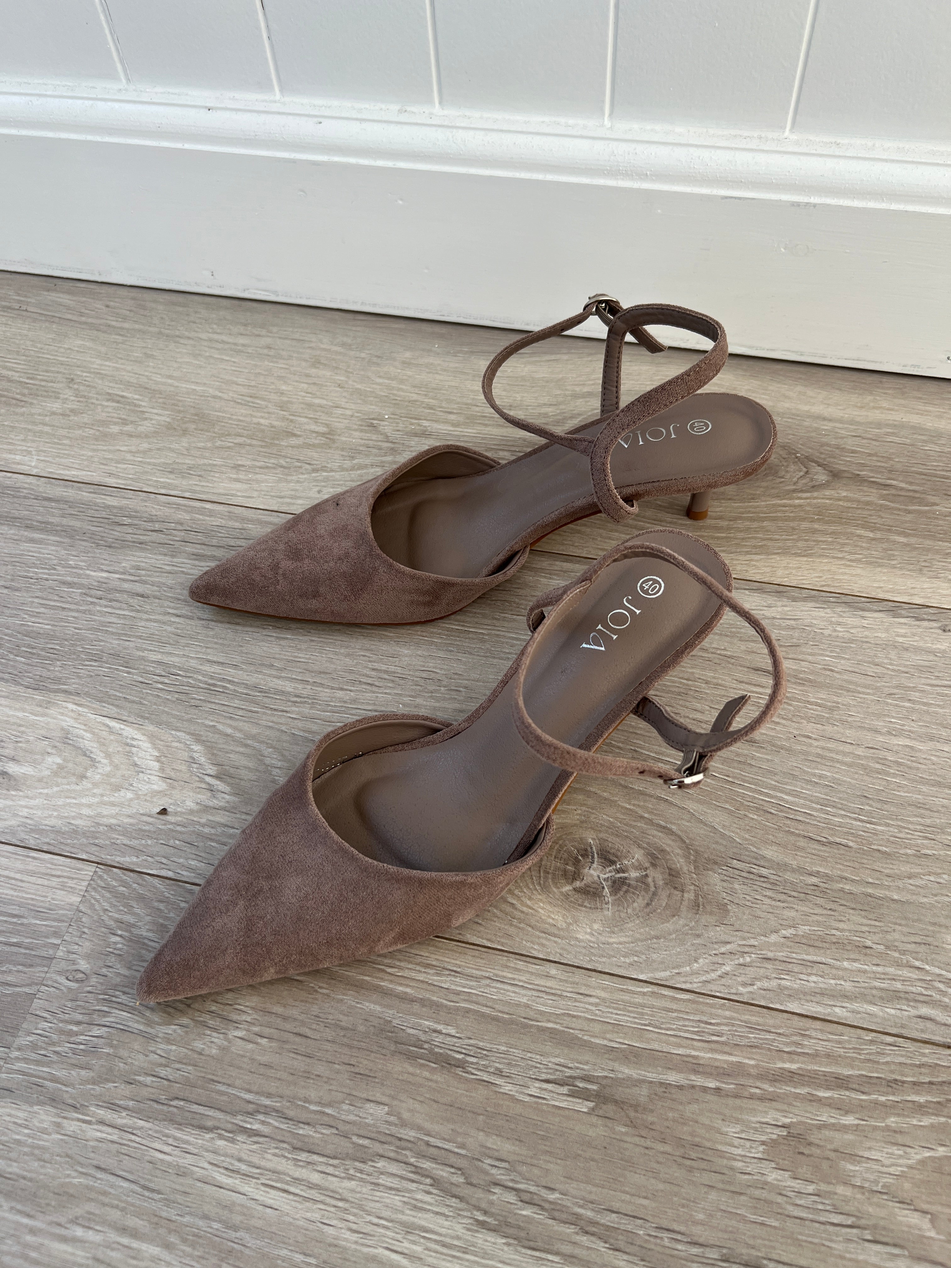 Joia taupe heels