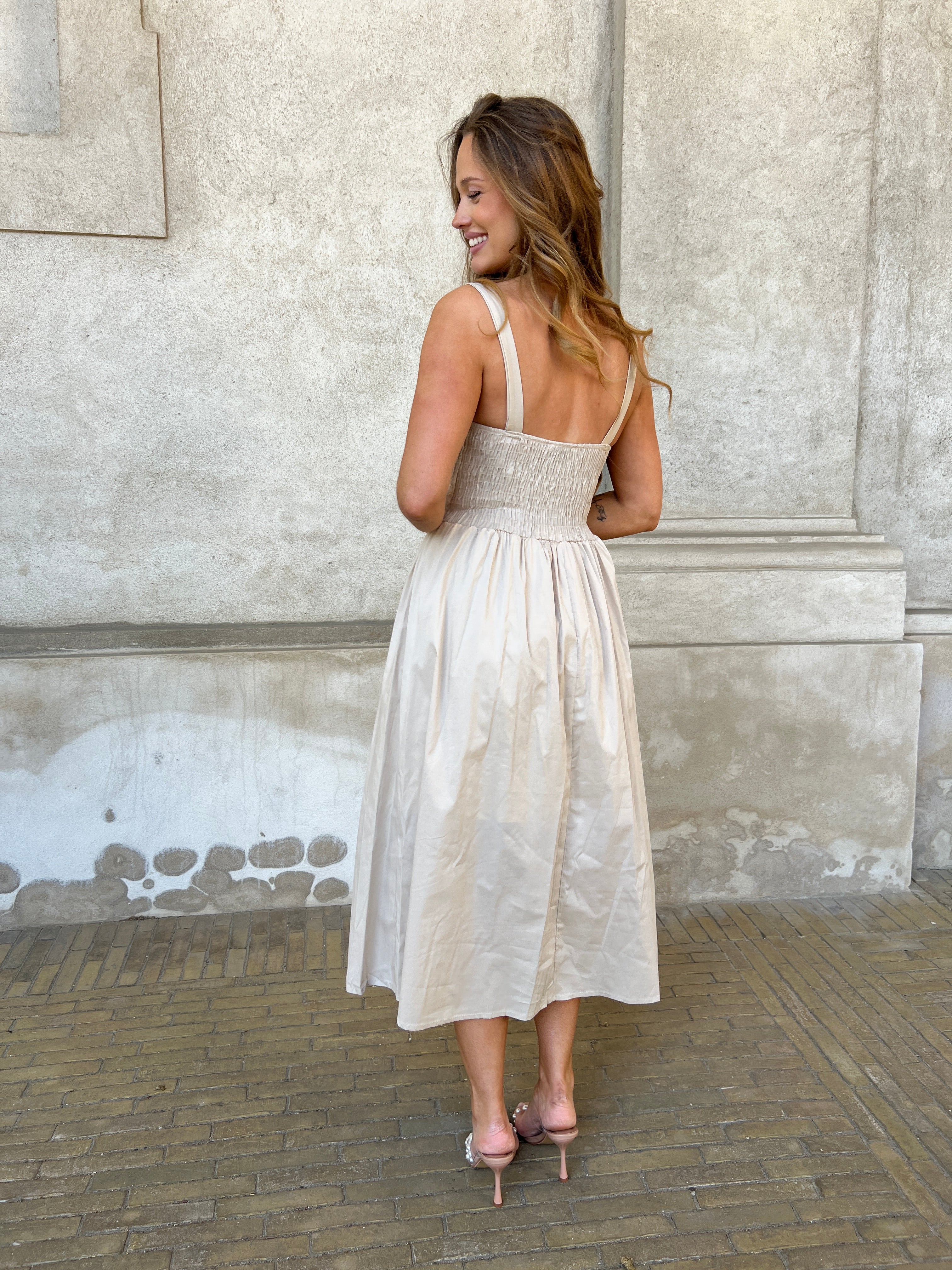 Eight luxe beige dress