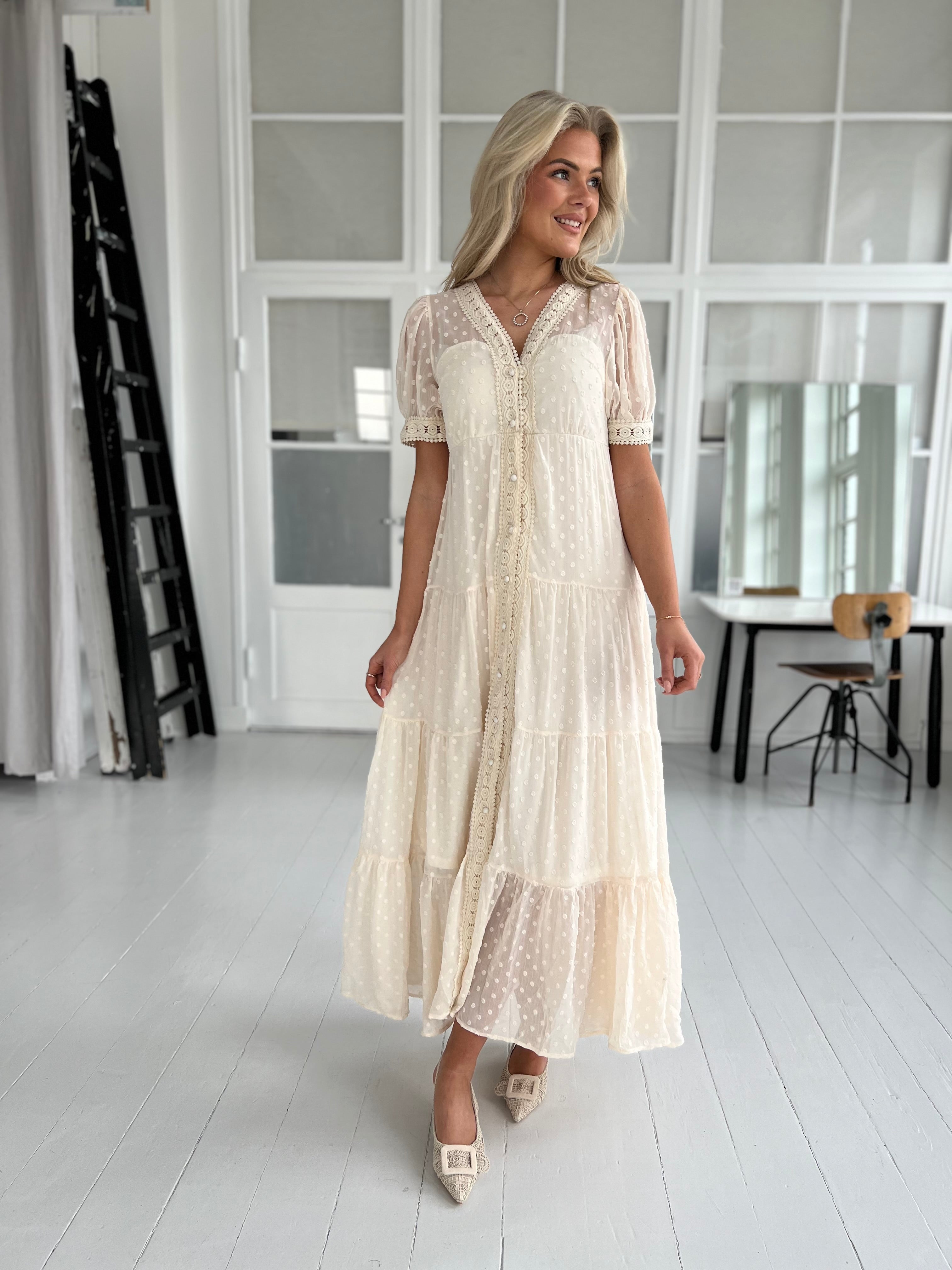 Lily McBee dot dress - beige