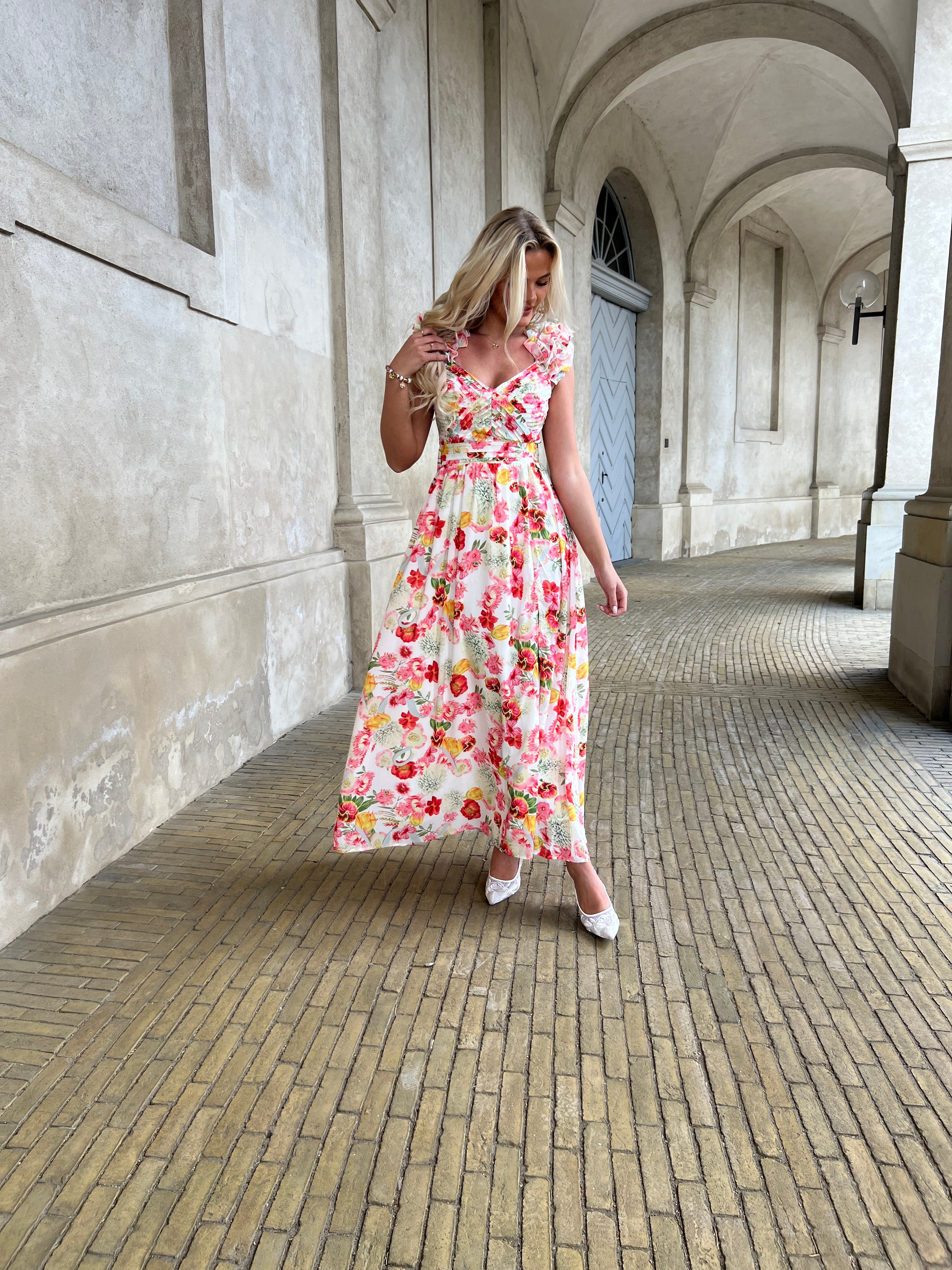 Flam Orange Flower dress
