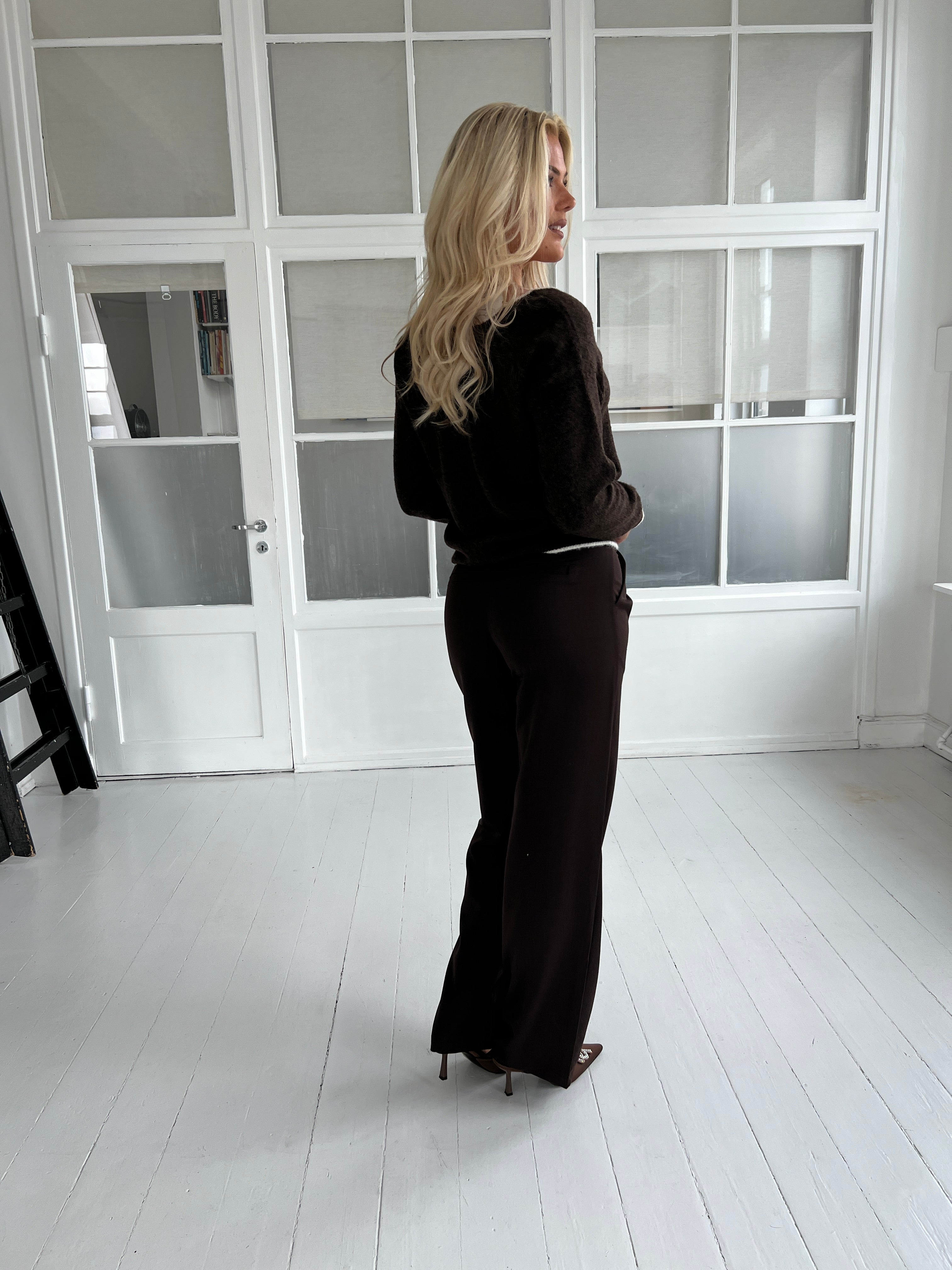 Eight Luxe Brown trousers Long - Åberg Copenhagen