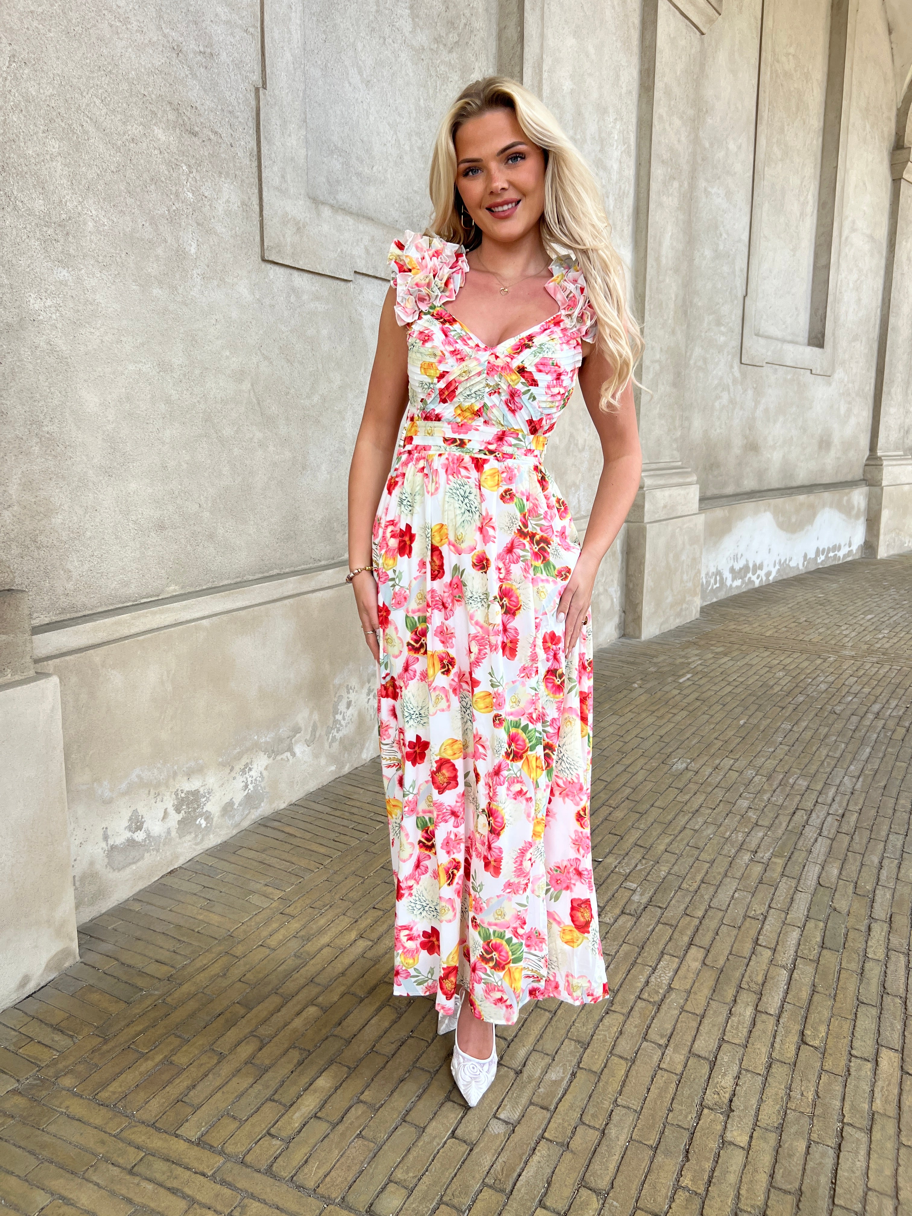 Flam Orange Flower dress