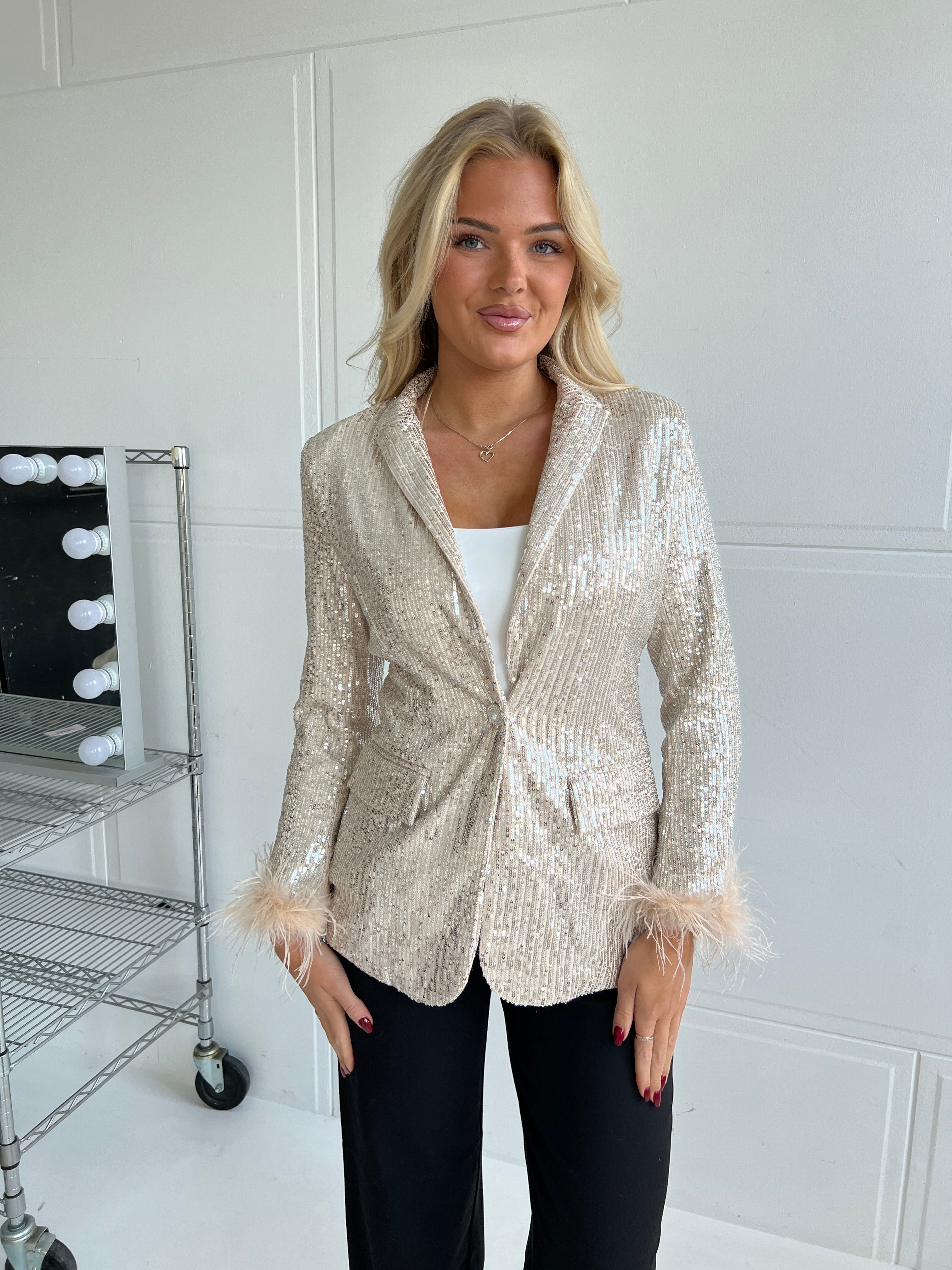 Soky silver sequins blazer