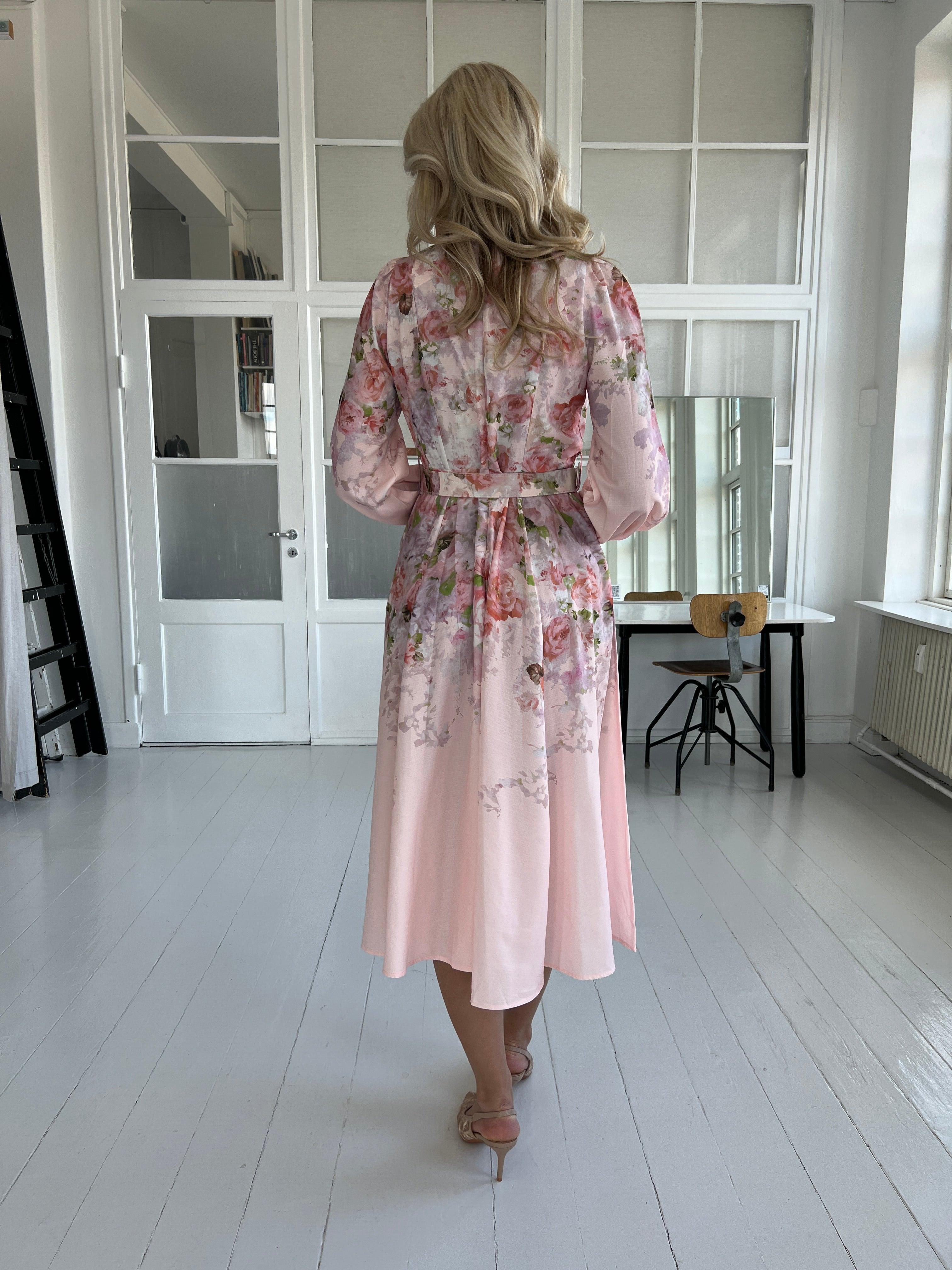 Flam pink blossom dress