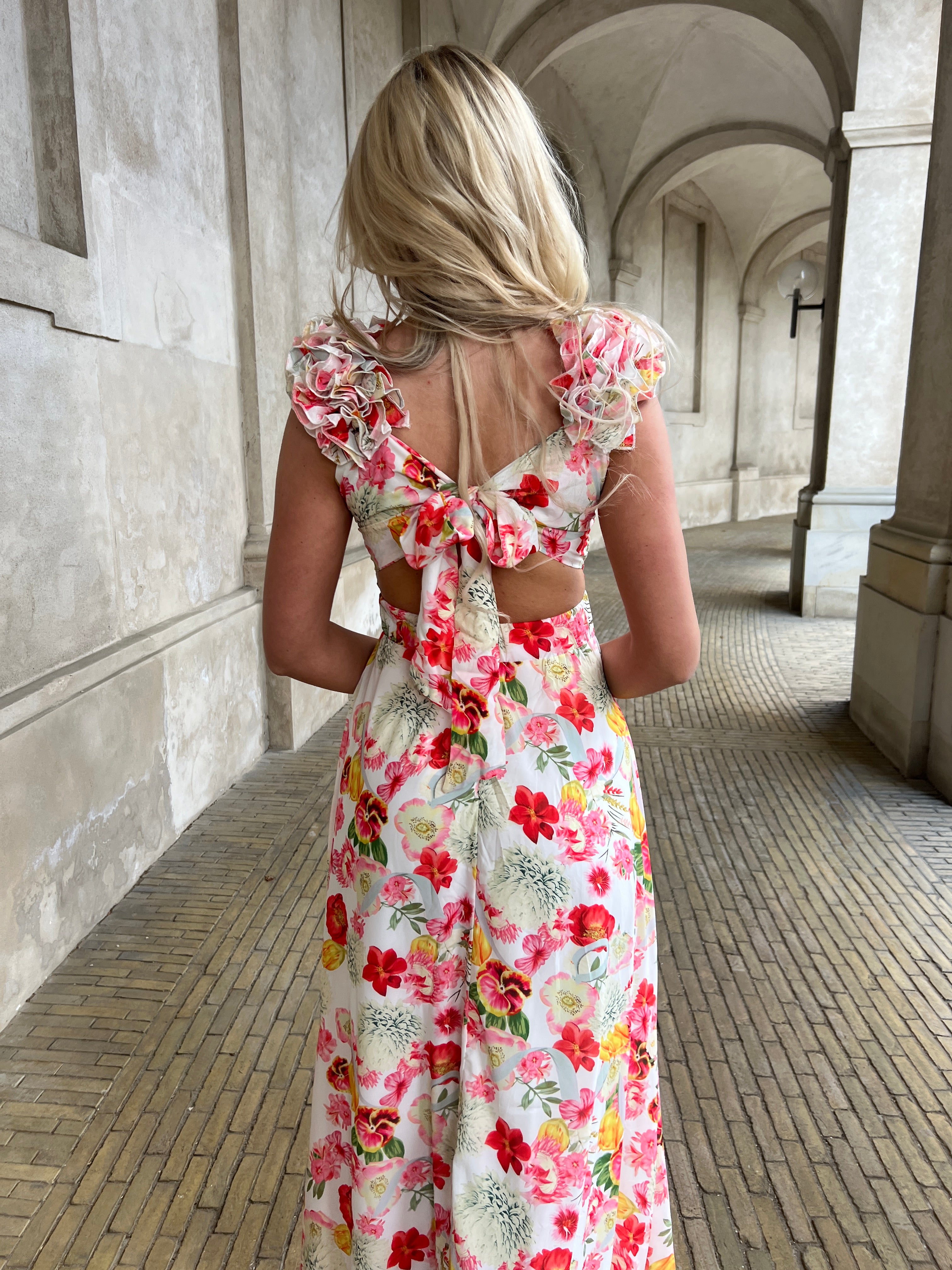 Flam Orange Flower dress