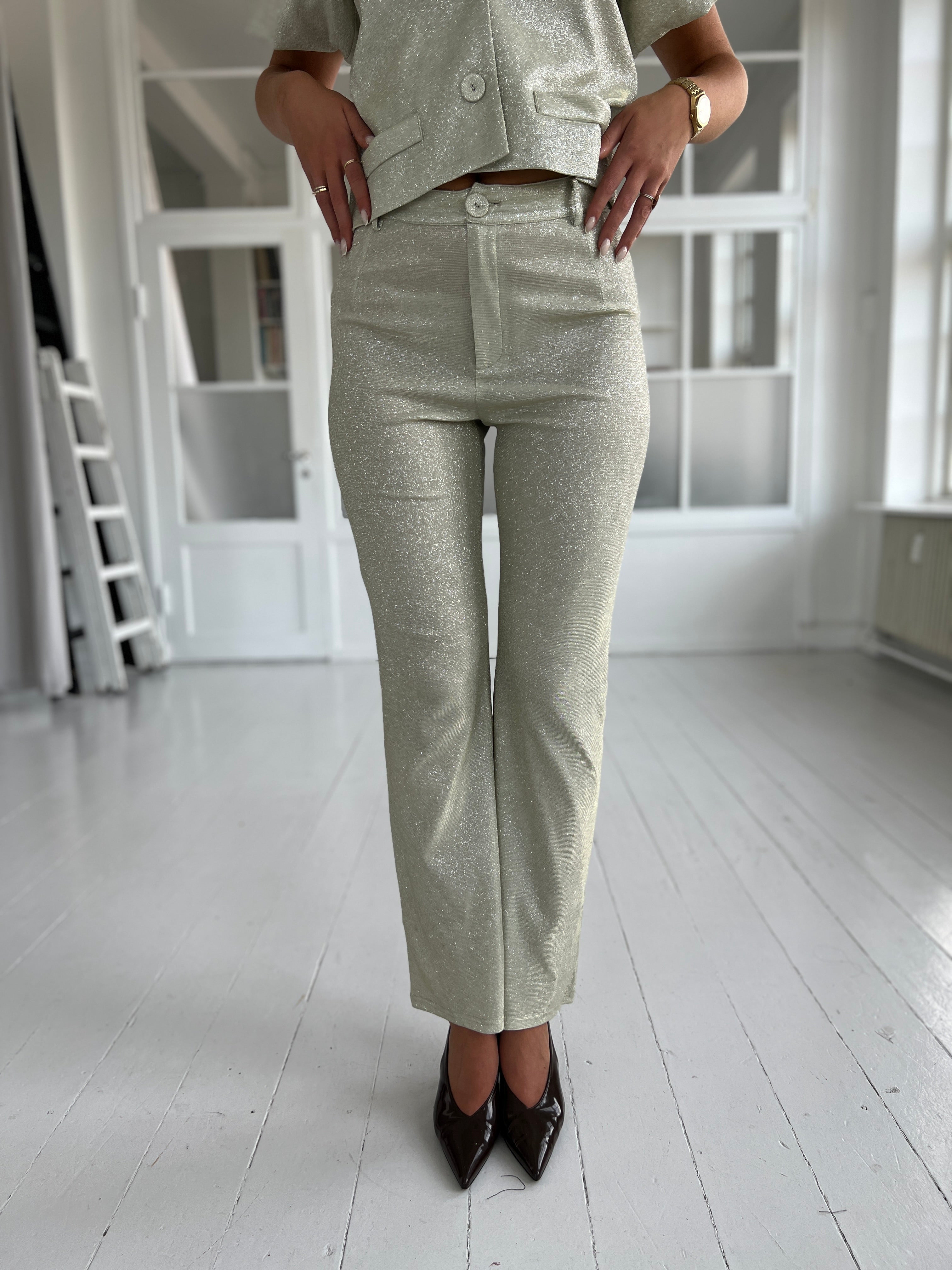 Eight Luxe golden shimmer pants