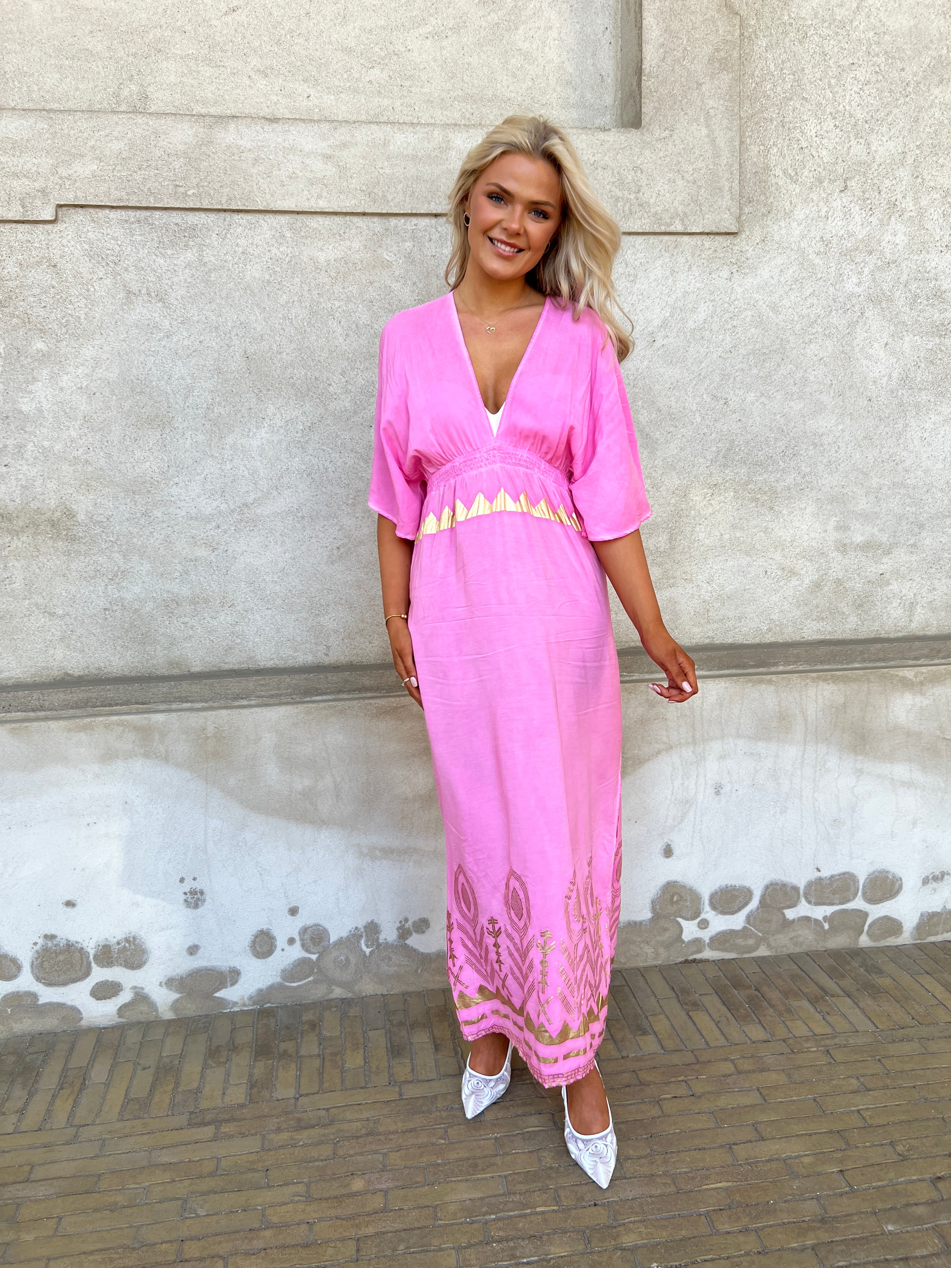 Last queen pink beach dress