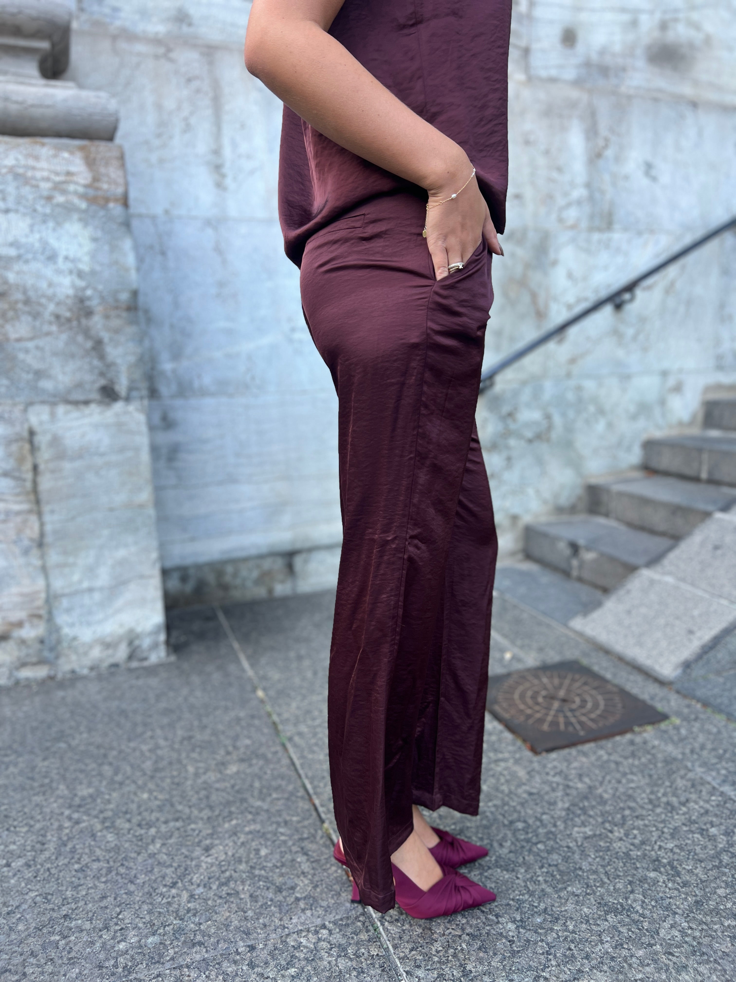 Continue - Bukser - Roberta bordeaux fra webshoppen Aaberg Copenhagen