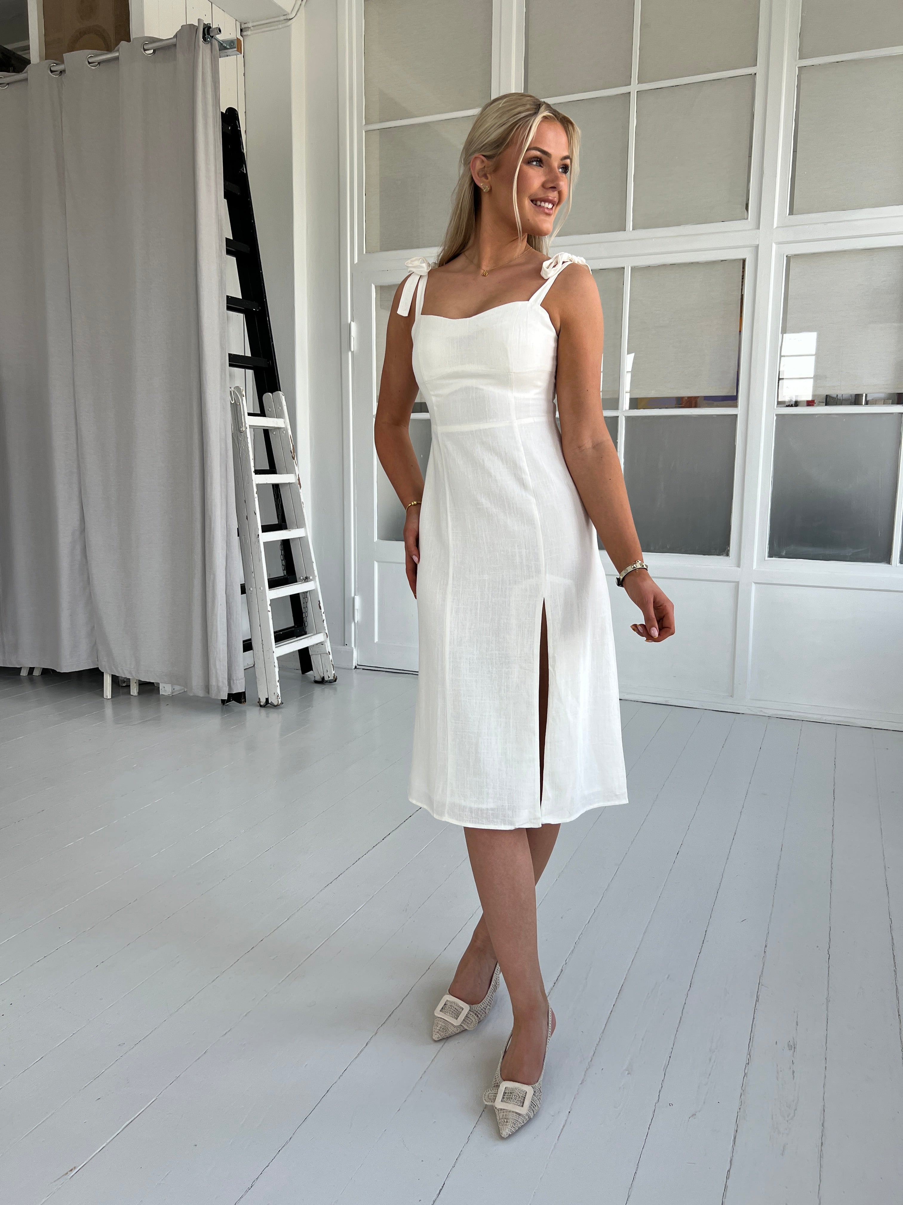 Eight luxe white linen dress