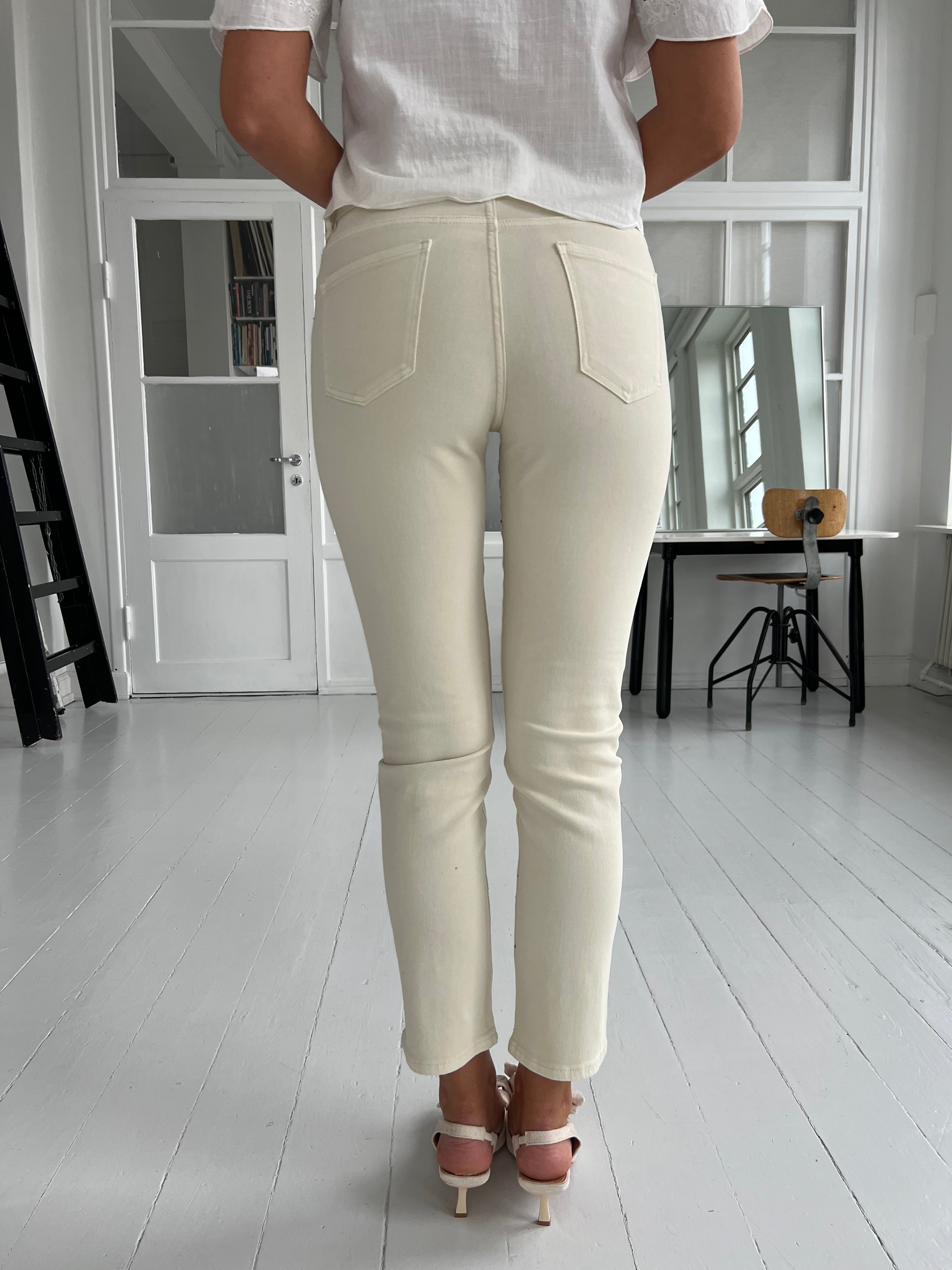 Carla beige rhinestone jeans