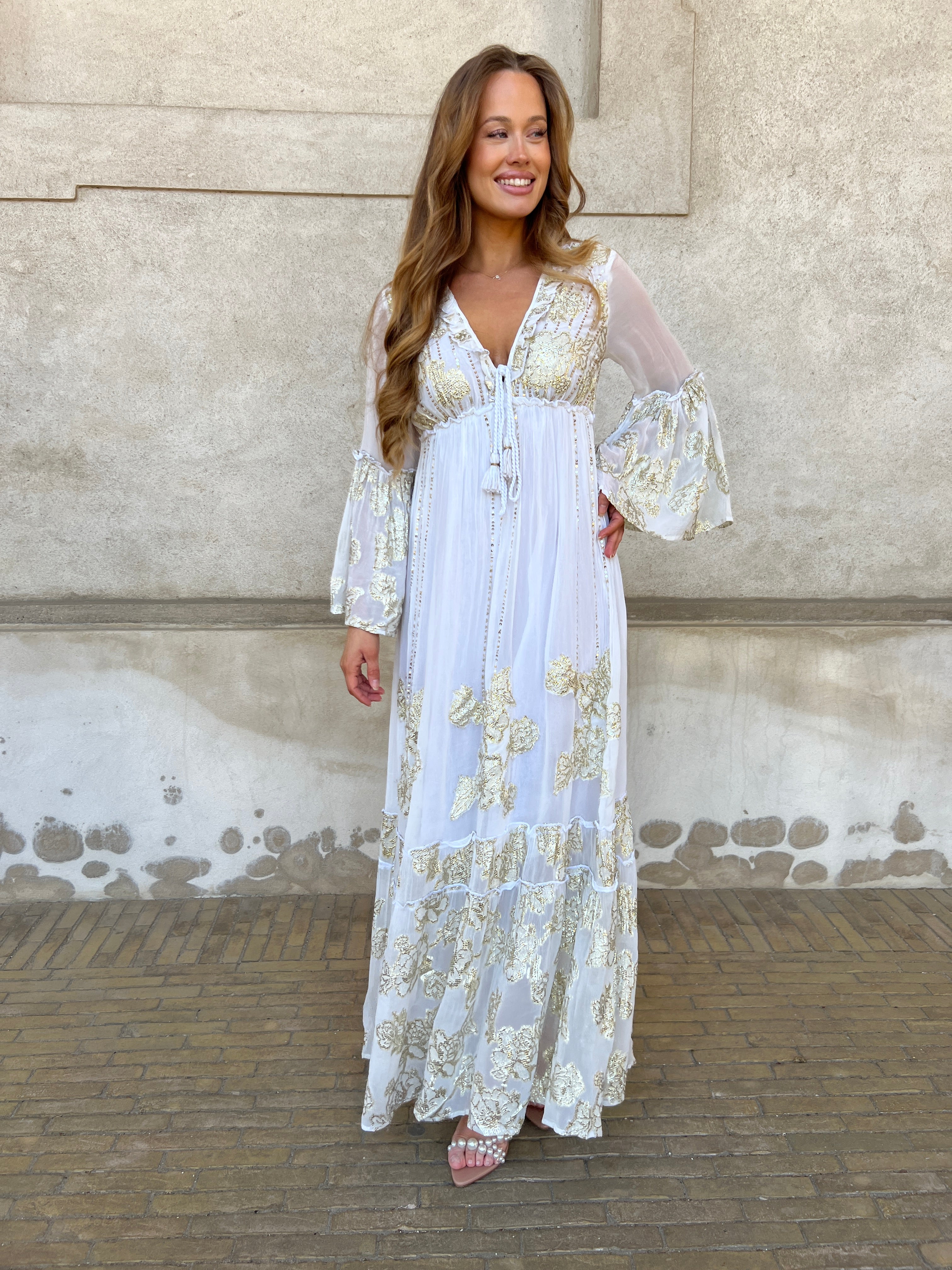 GD golden days white bohemian dress
