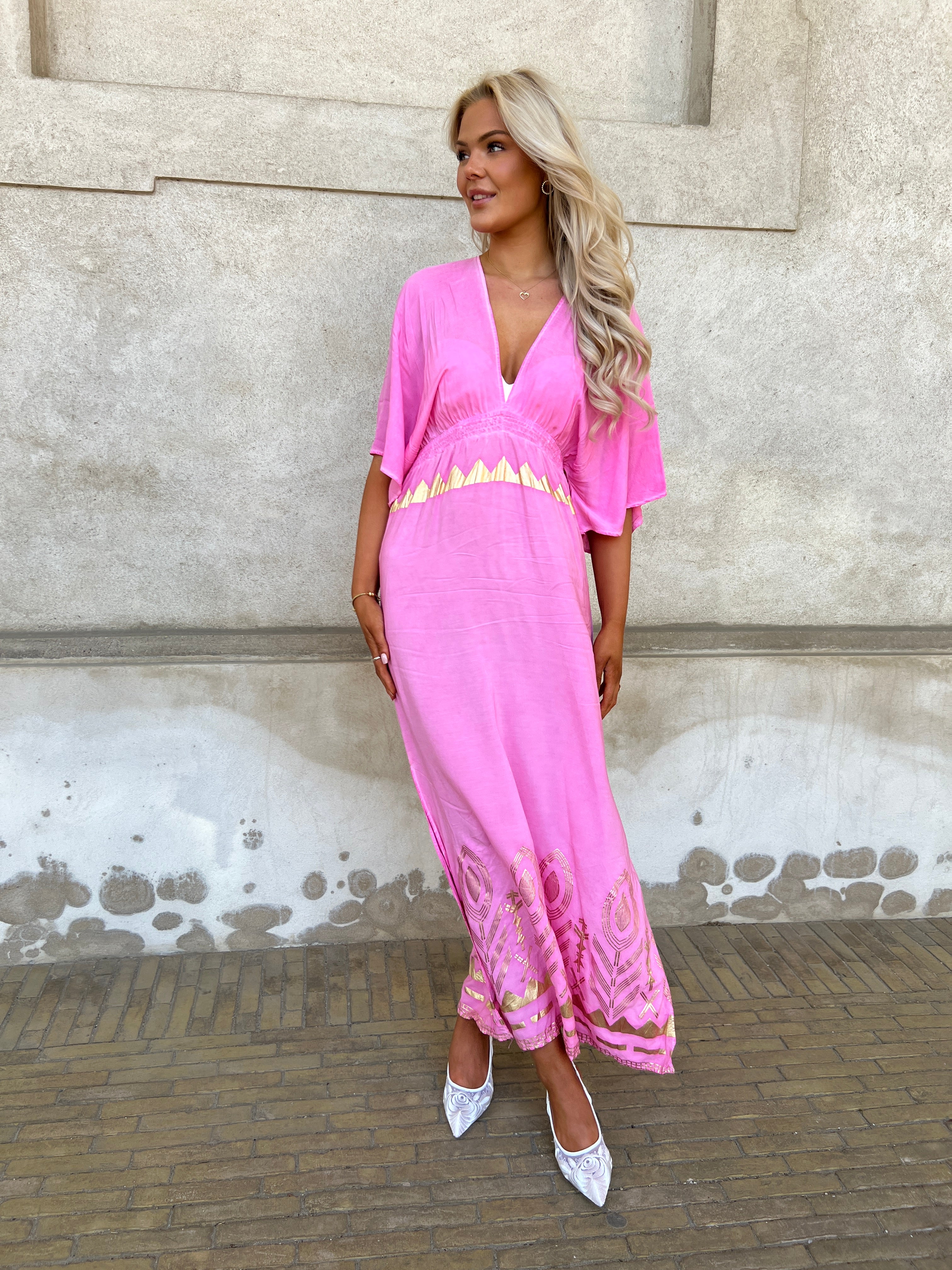 Last queen pink beach dress