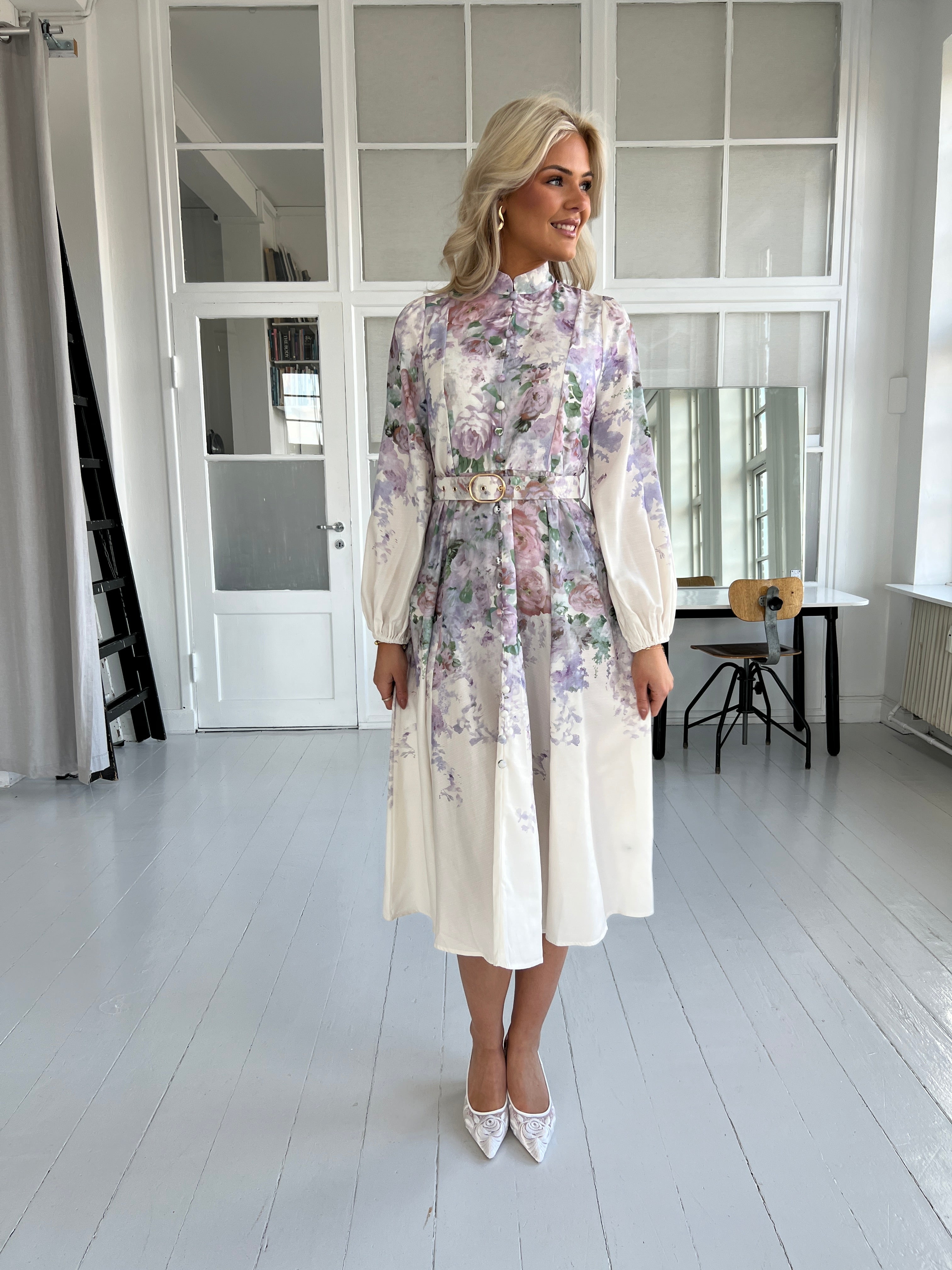 Flam purple blossom dress