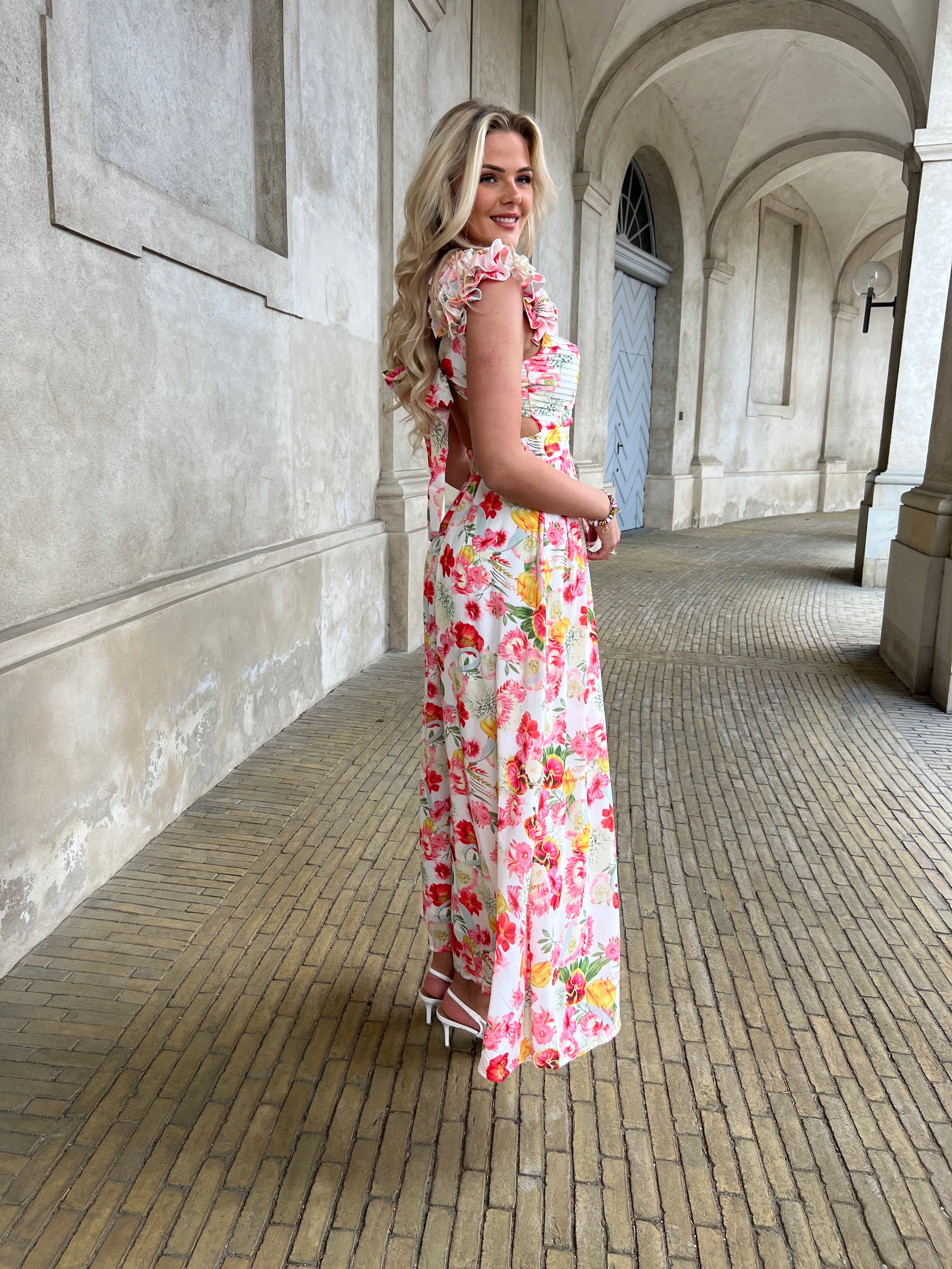Flam Orange Flower dress