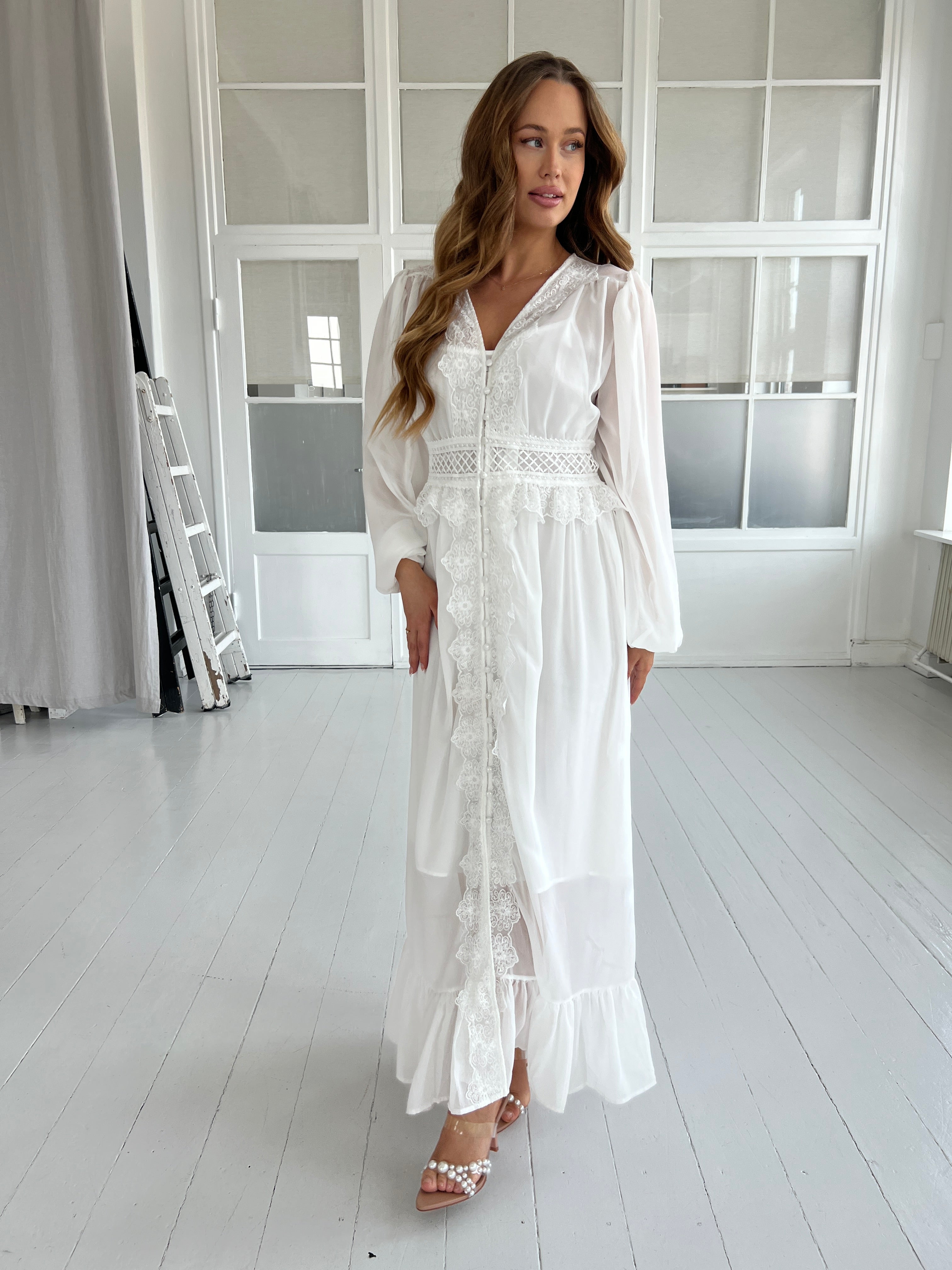 Flam White Boho lace dress