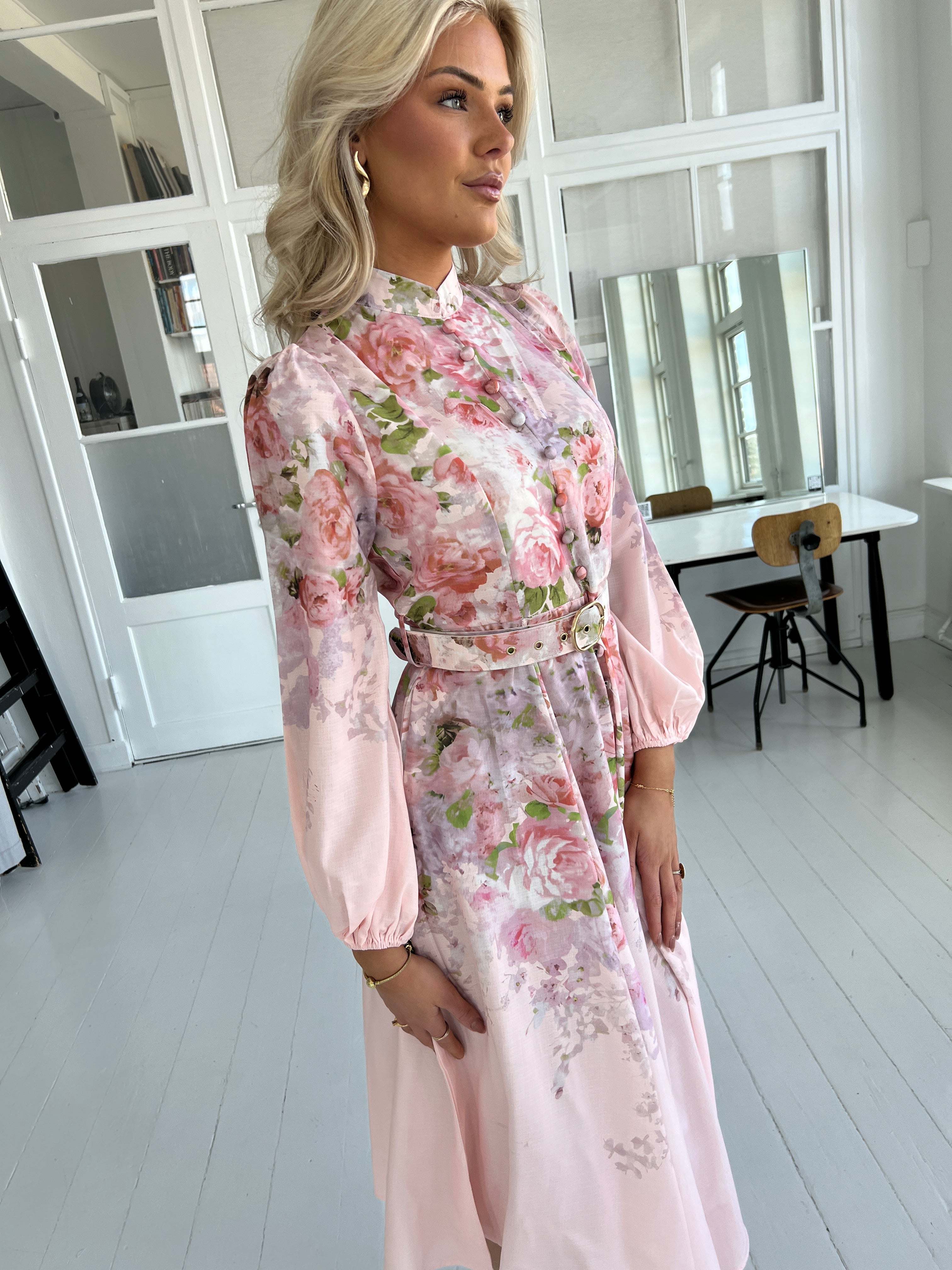 Flam pink blossom dress